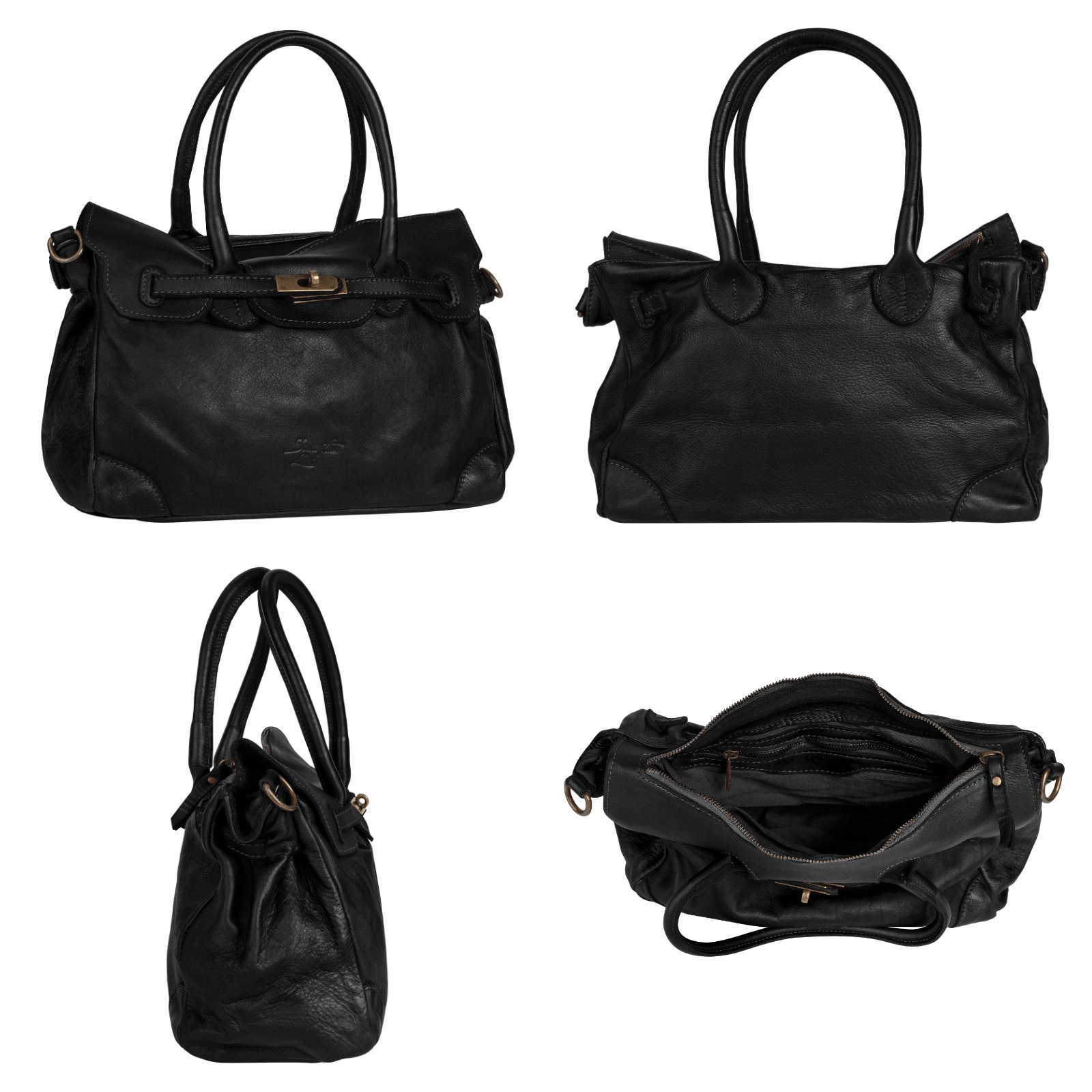 Samantha Look Shopper, echt Leder, Made in Italy