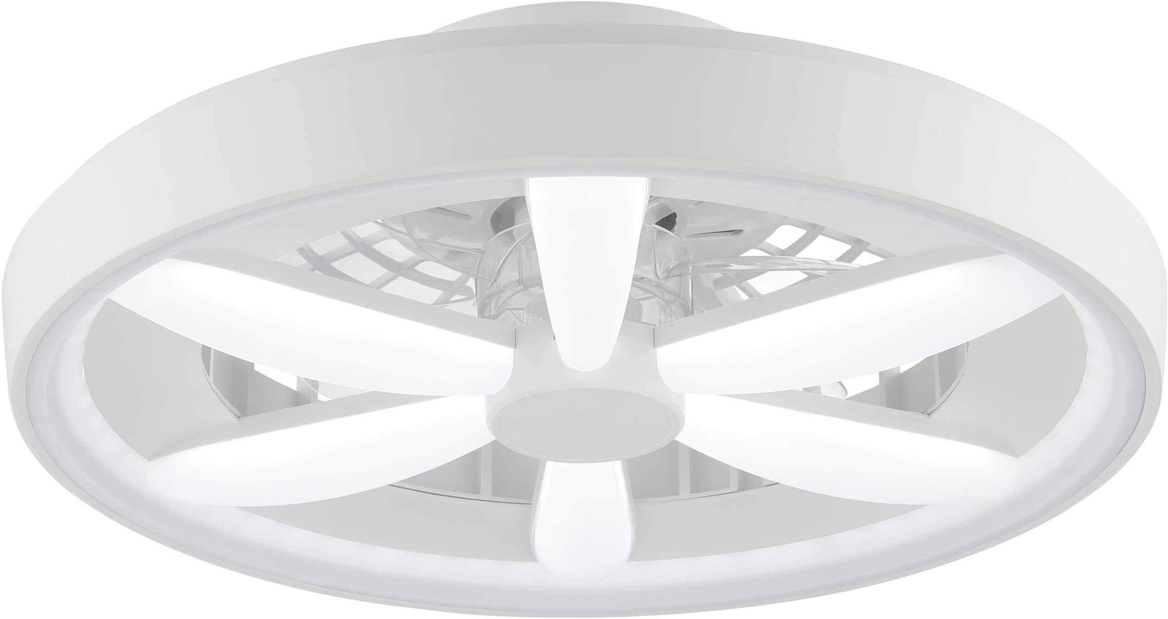 Hanseatic LED Deckenleuchte »DLV2205«, 1 flammig, Leuchtmittel LED-Modul | LED fest integriert, LED Ventilator, Ø 48 cm, 6400 lm, dimmbar, Fernbedienung, weiß