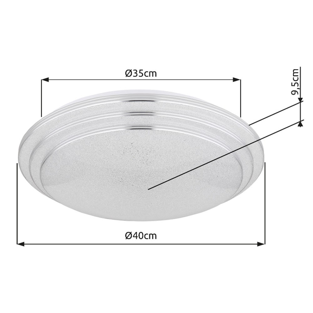 GLOBO LIGHTING LED Deckenleuchte »ALEY« LED-Modul 1 Stk. Deckenlampe/rund/Wohnzimmer/Schlafzimmer/elegant