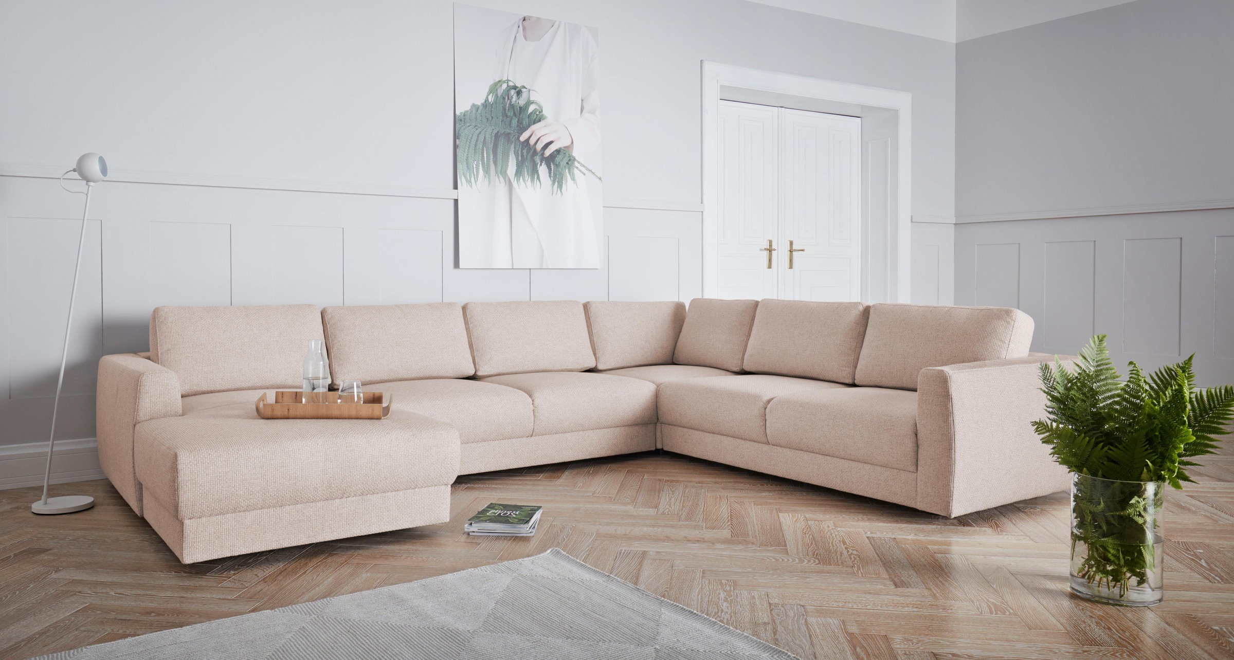 Home affaire Wohnlandschaft »Hobro U-Form« in 3 Bezugsqualitäten in vielen günstig online kaufen