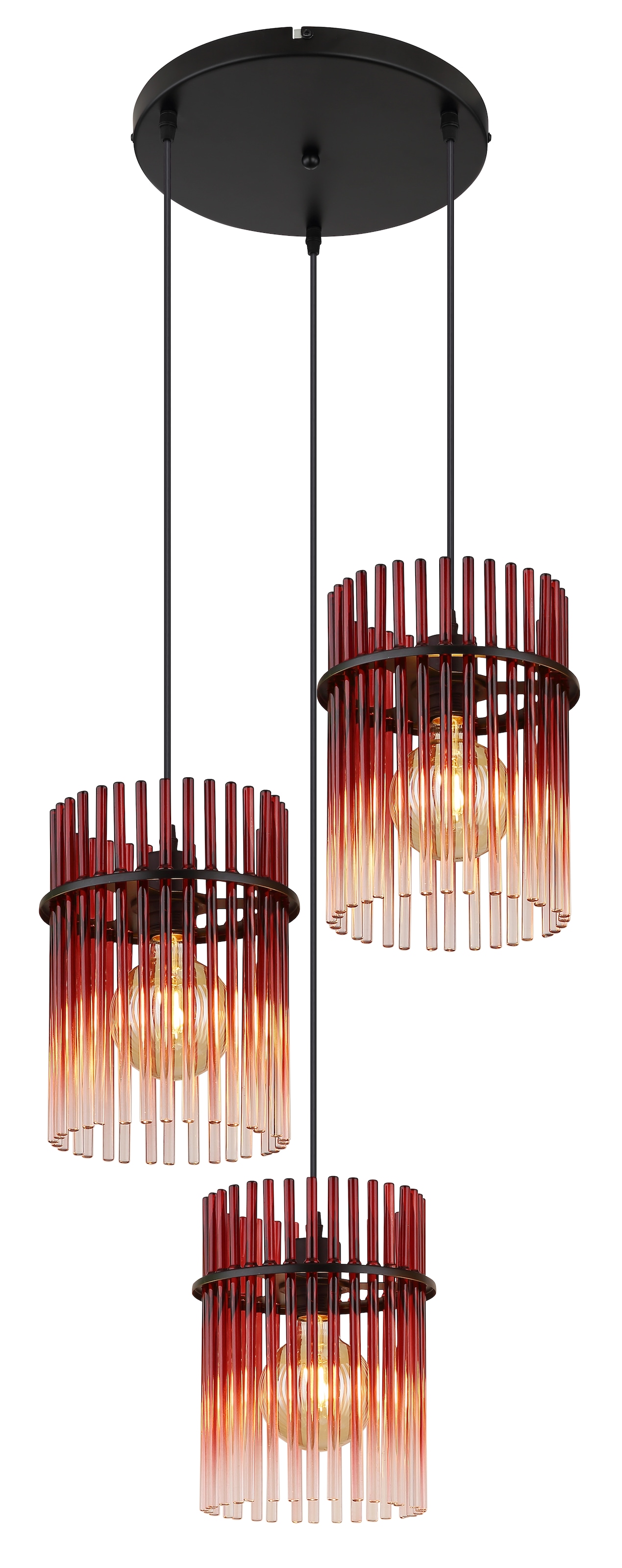 GLOBO LIGHTING Hängeleuchte »GORLEY« E27 1 Stk. Hängelampe Glasstäbe brimbe günstig online kaufen