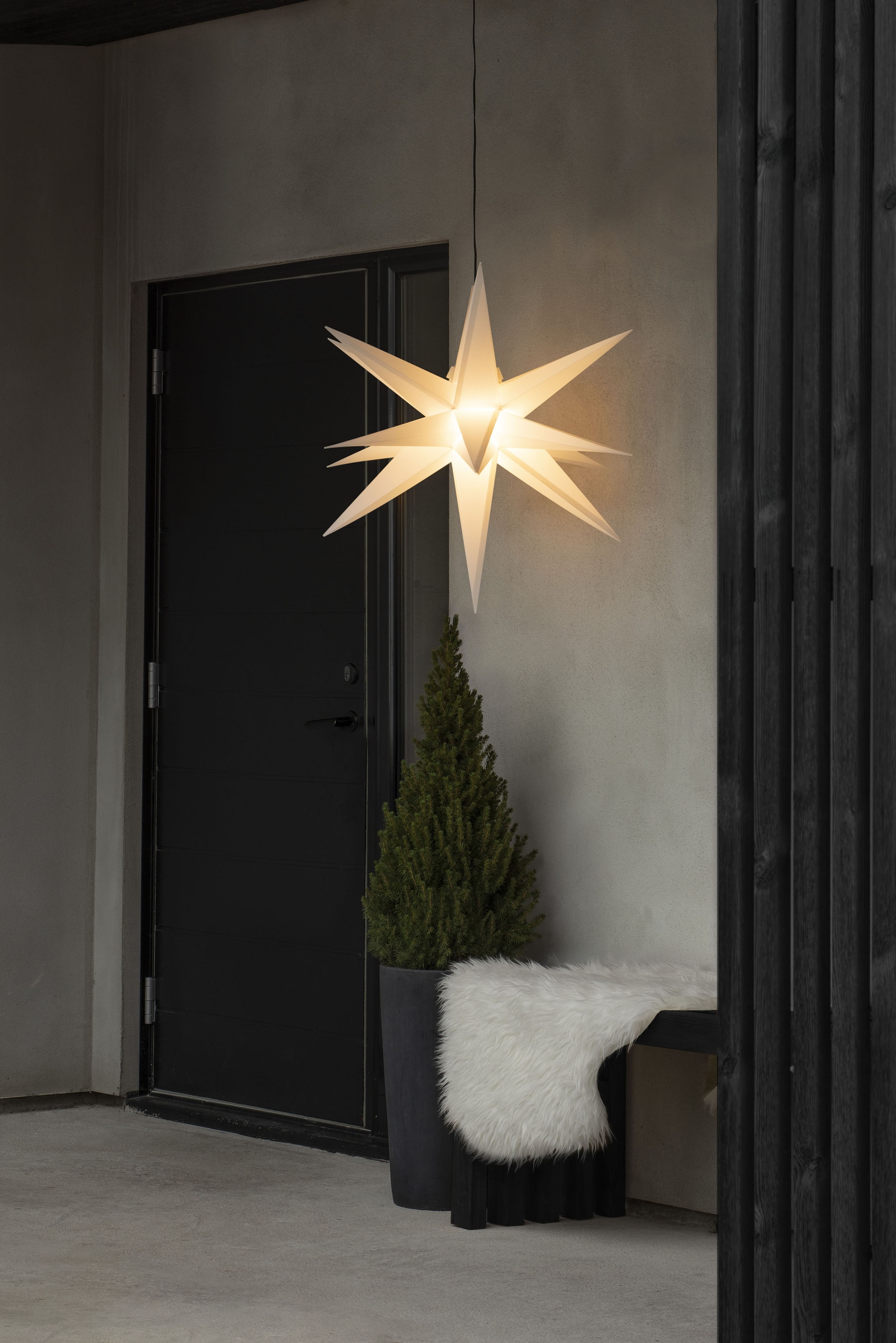 KONSTSMIDE Dekolicht »Weihnachtsdeko aussen« LED-Modul 1 Stk. Warmweiß Weiß günstig online kaufen