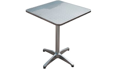 Gartentisch »Bistro Tisch, quadratisch, Alu-Gest«, mit hochwertigem Aluminium-Gestell