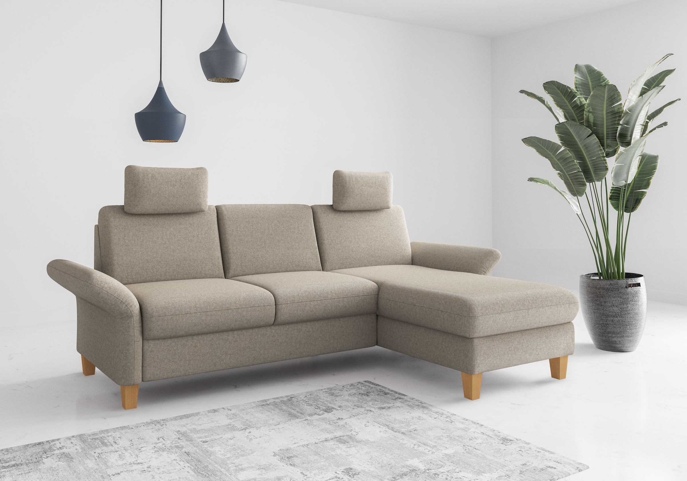Home affaire Ecksofa "Rochelle, L-Form", wahlweise mit Armteilverstellung, günstig online kaufen
