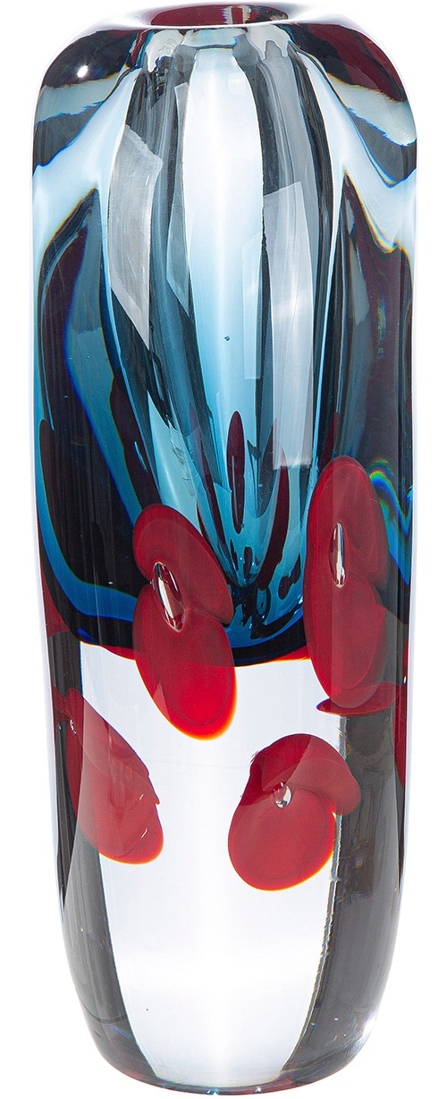 GILDE Tischvase »Vase Rose Blumenmotiv« Dekovase, Glas, Blumenvase, Blumenmotiv, romantisch, Designvase