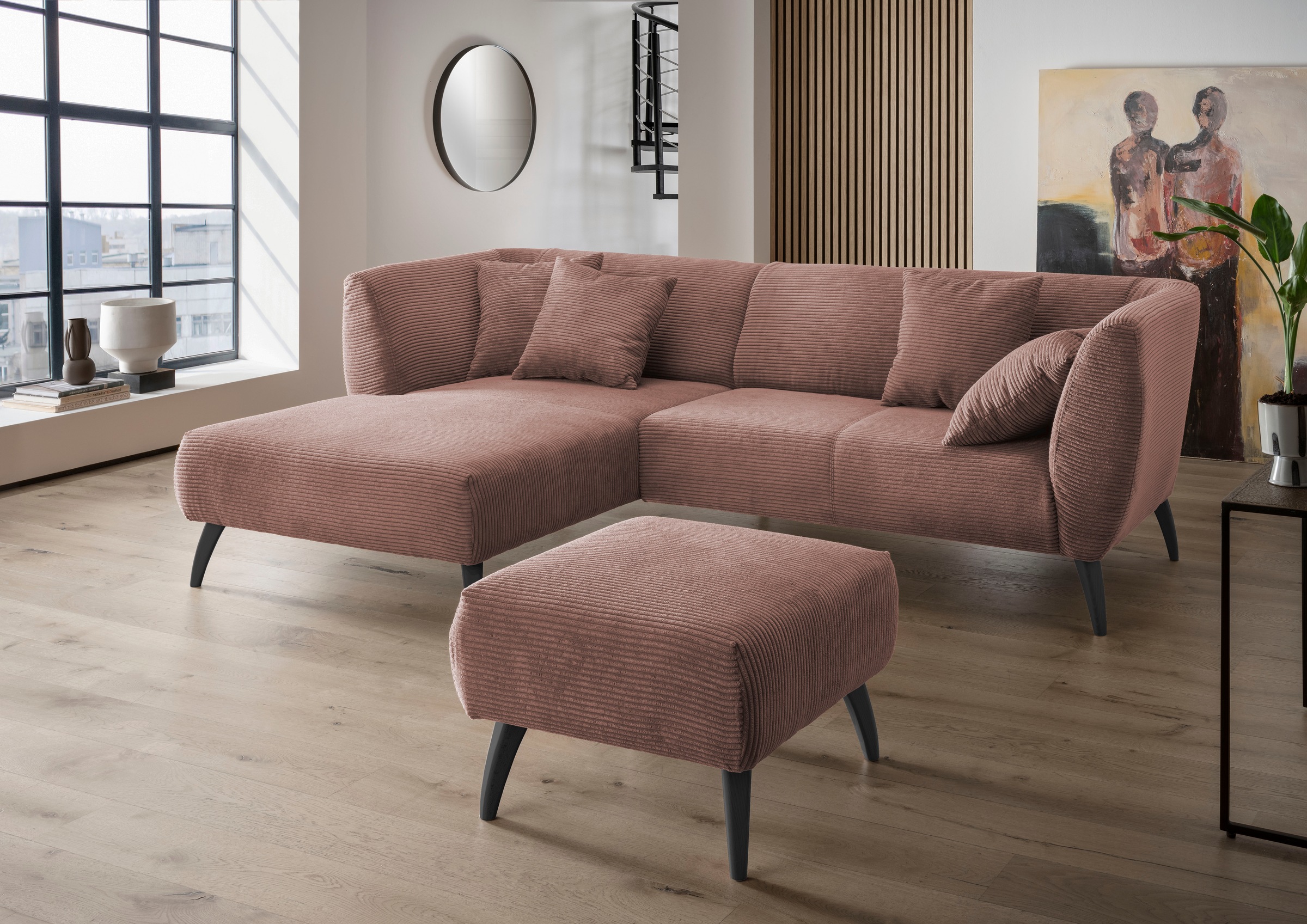 Home affaire Ecksofa »Colori Polstermöbel mit zeitlos eleganter Rückenführu günstig online kaufen