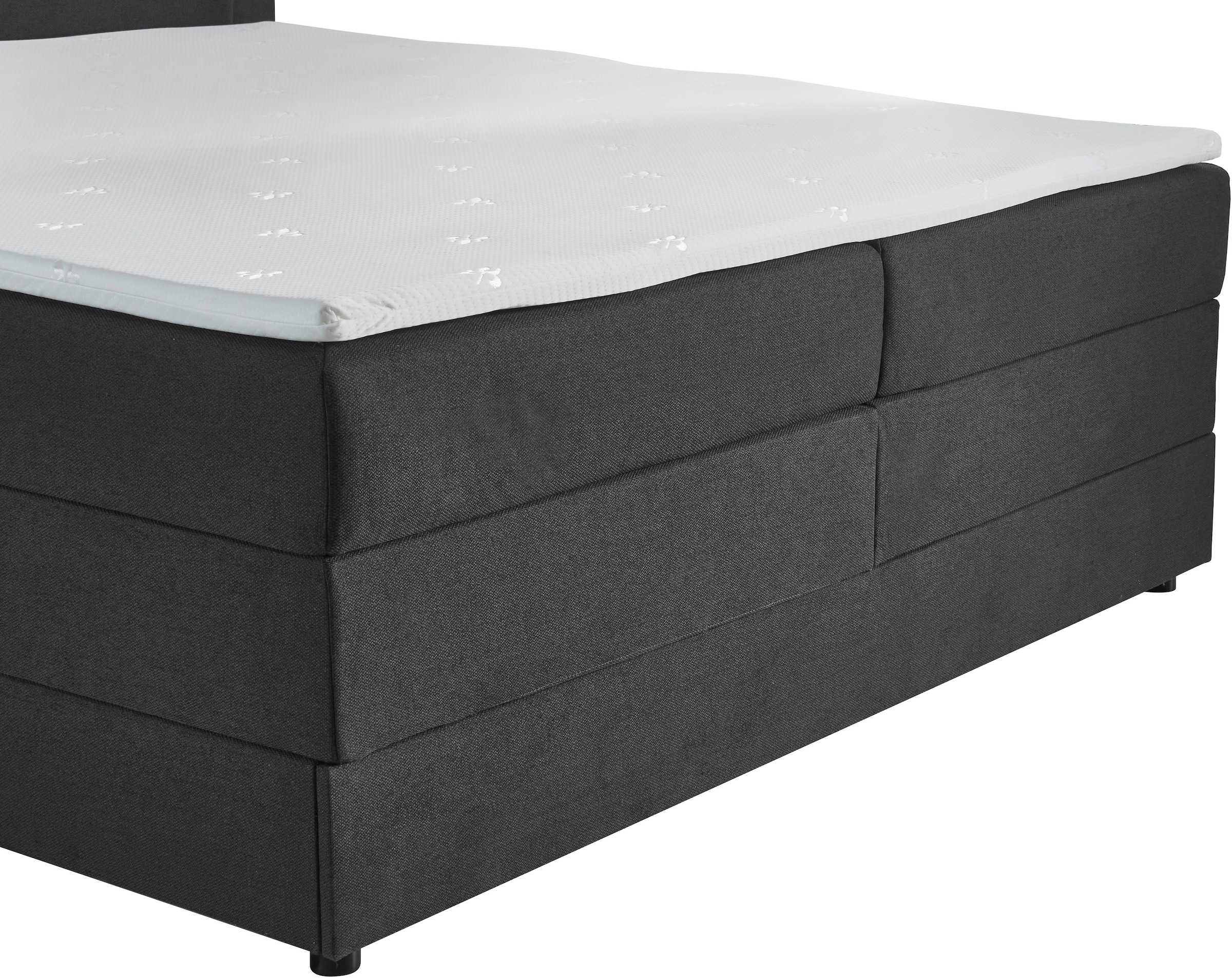 INOSIGN Boxbett »Elverta inkl. Bettkasten und LED-Beleuchtung« erhältlich in der Breite 180x200cm, Kopfteil in Kissenoptik