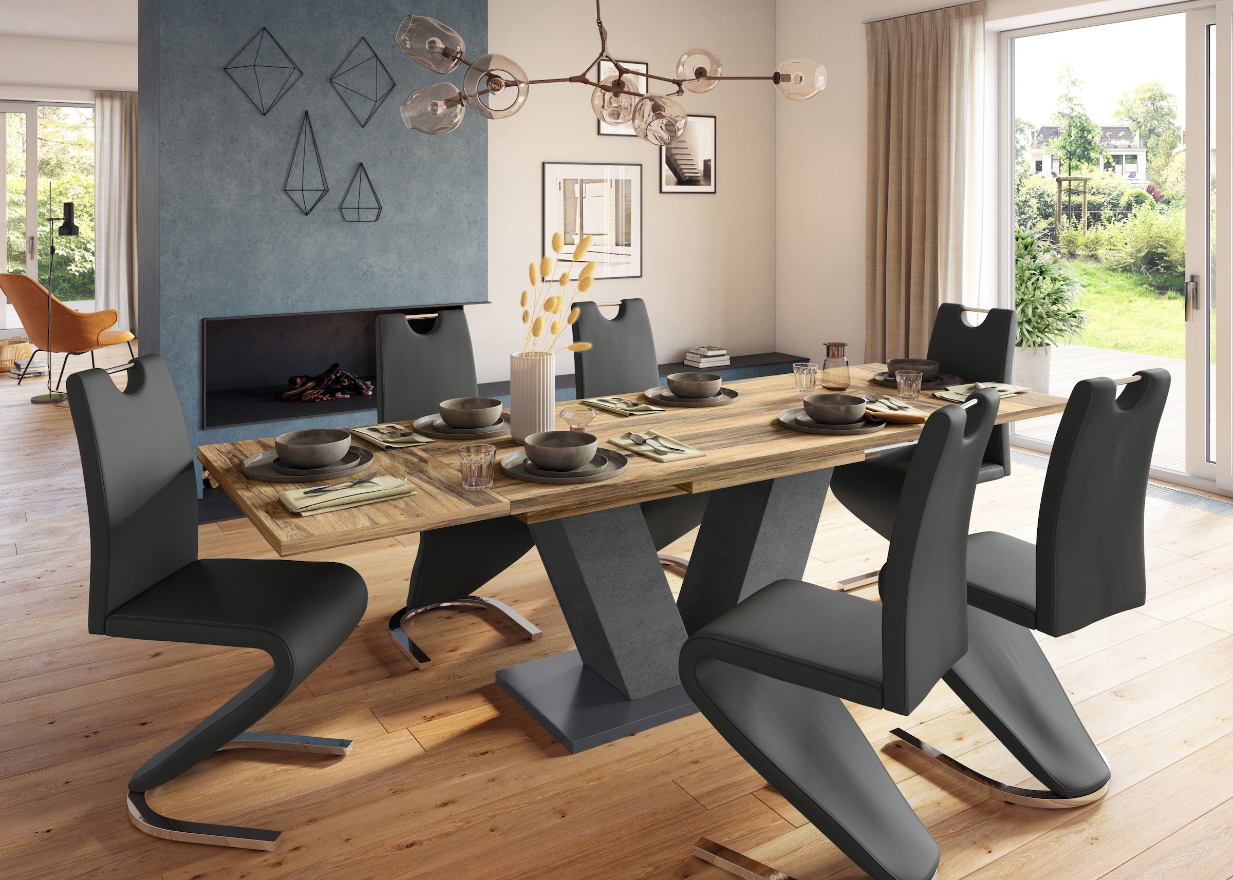 Mäusbacher Esstisch »Komfort Tisch TOPSELLER!« OTTOs Choice,  Mäusbacher Esstisch mit V Gestell und Bodenplatte