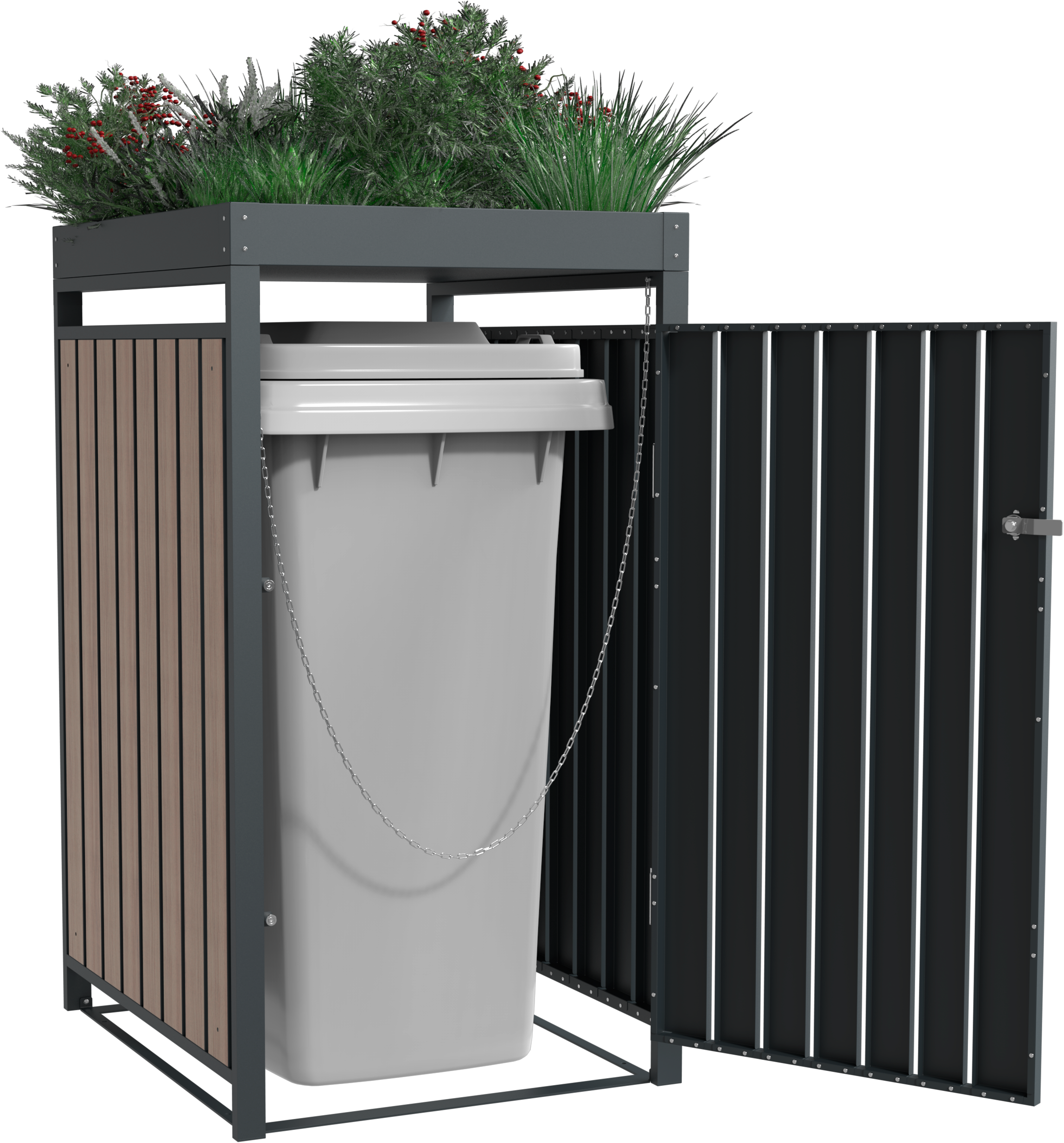 WESTMANN Mülltonnenbox »Planta«, Platz für 1 Mülltonnen je 240 L, BxHxT: 68x84x124,5 cm