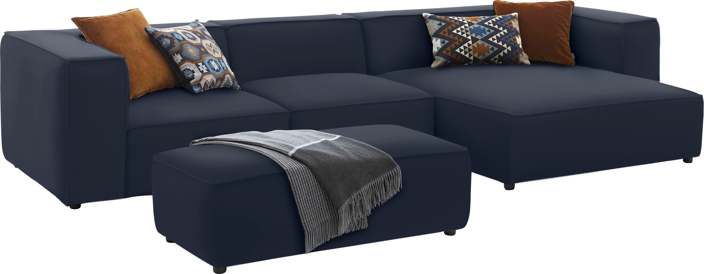 W.SCHILLIG Ecksofa »around-the-block«, mit eleganter Biese, mit Federkern, Breite 341 cm