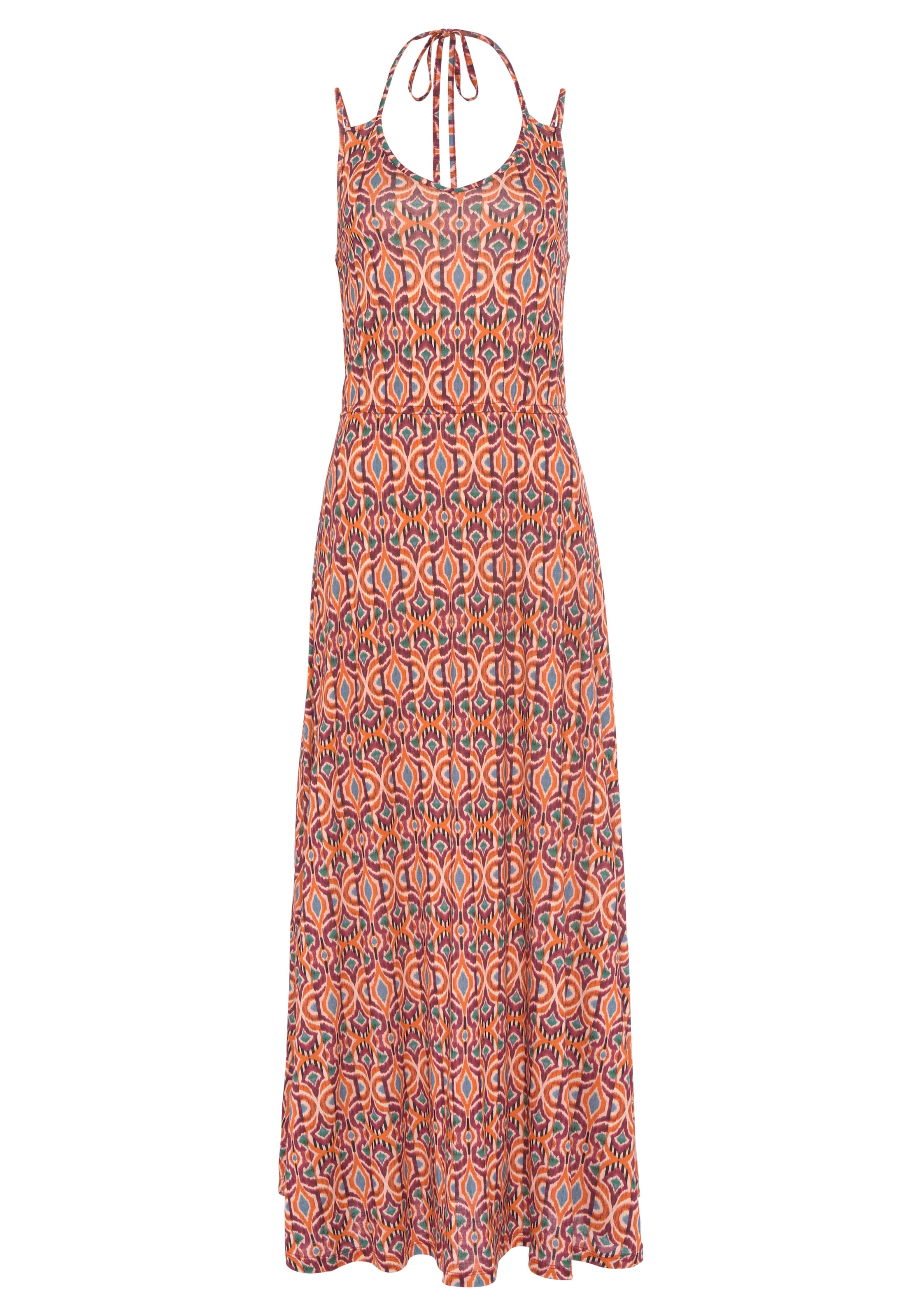 LASCANA Maxikleid, mit Ethnoprint und verstellbaren Trägern, Sommerkleid, Strandkleid