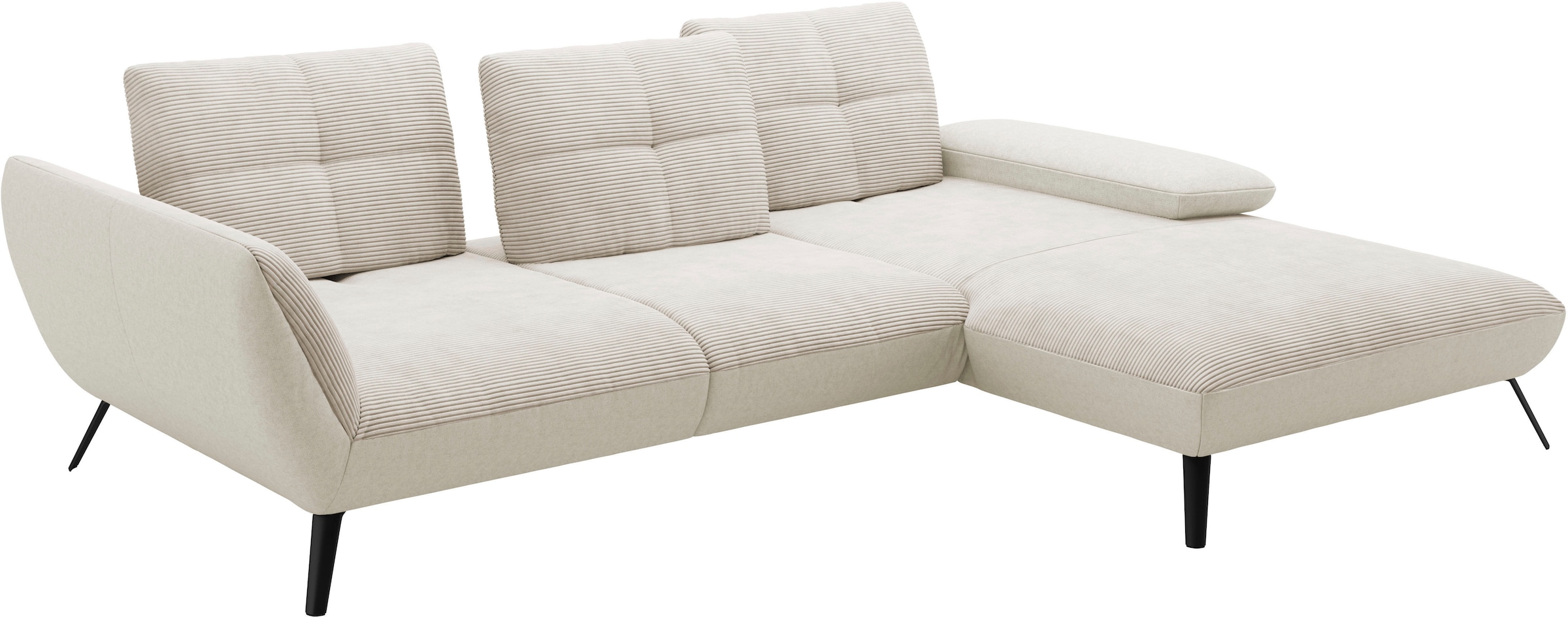 Places of Style Ecksofa »Mikado L-Form«, inkl. Sitztiefenverstellung und Armteilverstellung