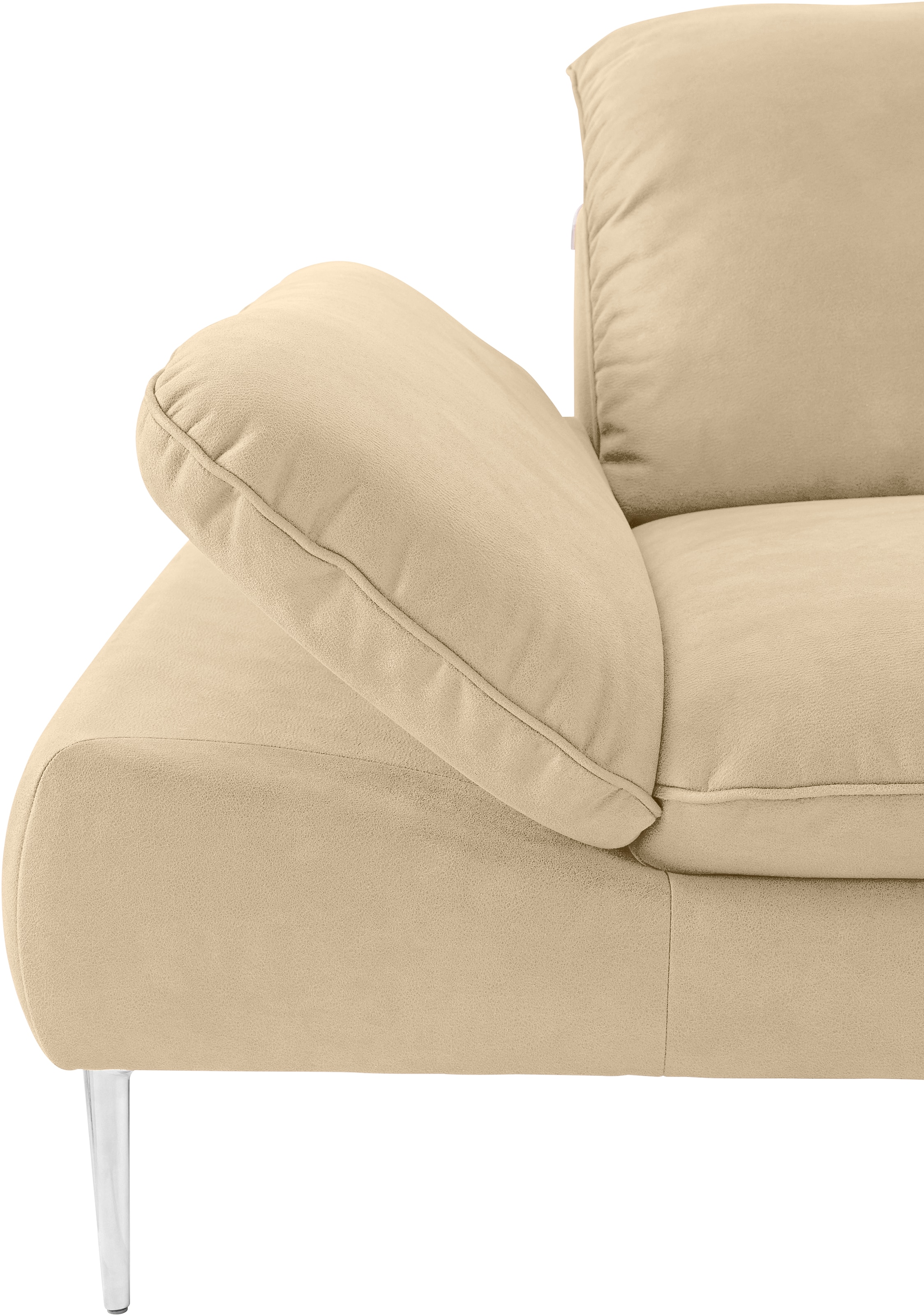 W.SCHILLIG Ecksofa »enjoy&MORE, Designsofa, bequem, zeitlos und elegant, L-Form«, mit Sitztiefenverstellung, Füße Chrom glänzend, Breite 340 cm