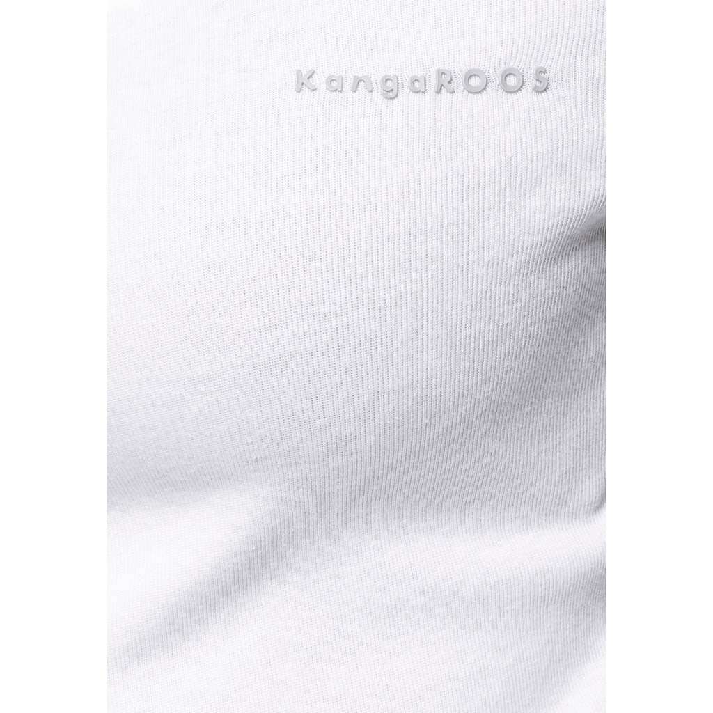 KangaROOS Langarmshirt, (Packung, 2 tlg., 2er-Pack), im Doppelpack in toller Basic-Form