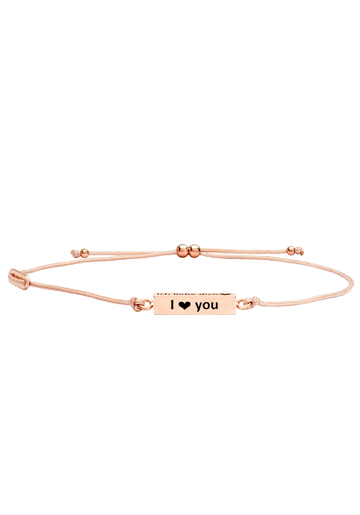 2. Bild von Julie Julsen Armband »CUBE, ROTVERGOLDET, »ICH LIEBE DICH«, JJBR0448.2«