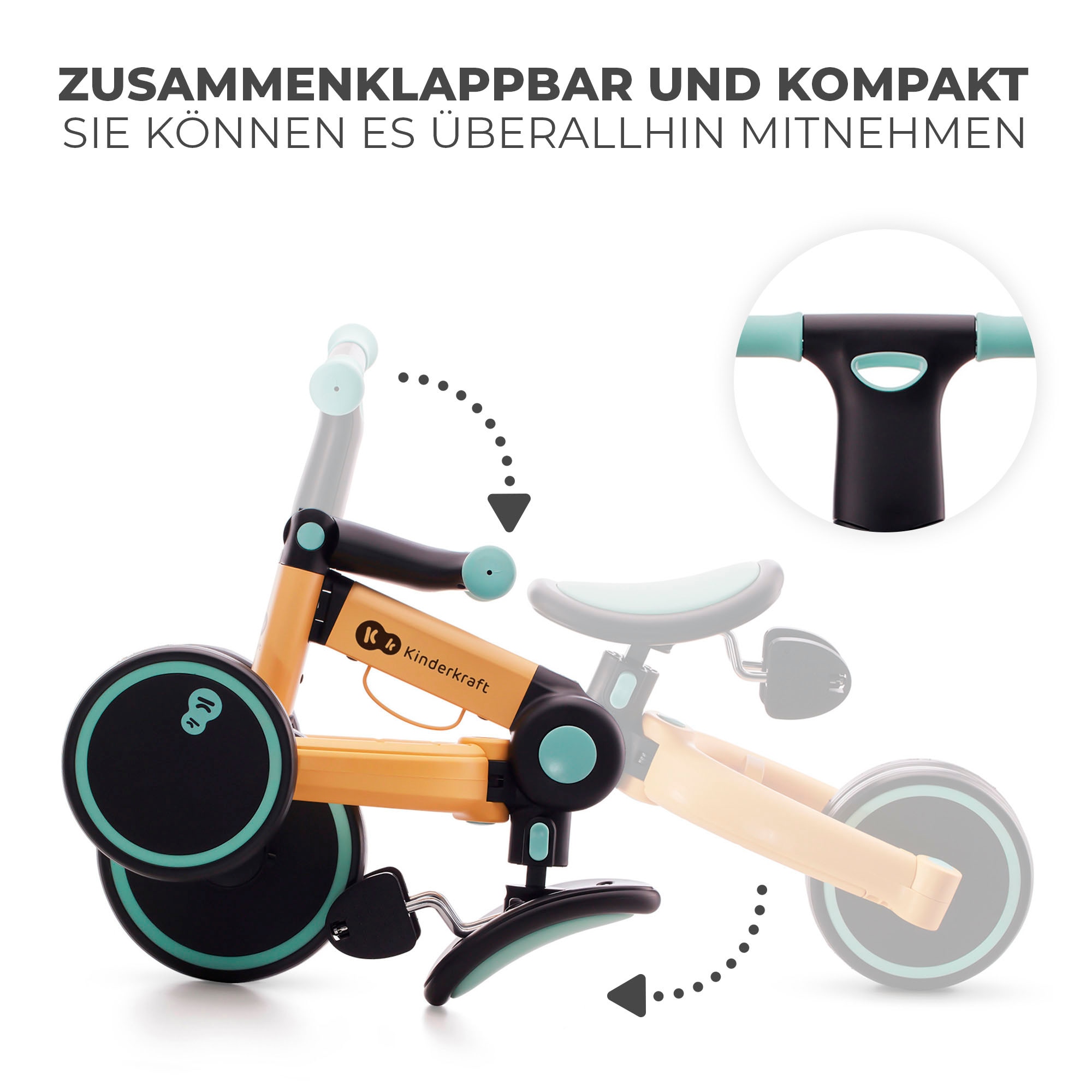 Kinderkraft Laufrad »4TRIKE«, auch als Dreirad umbaubar