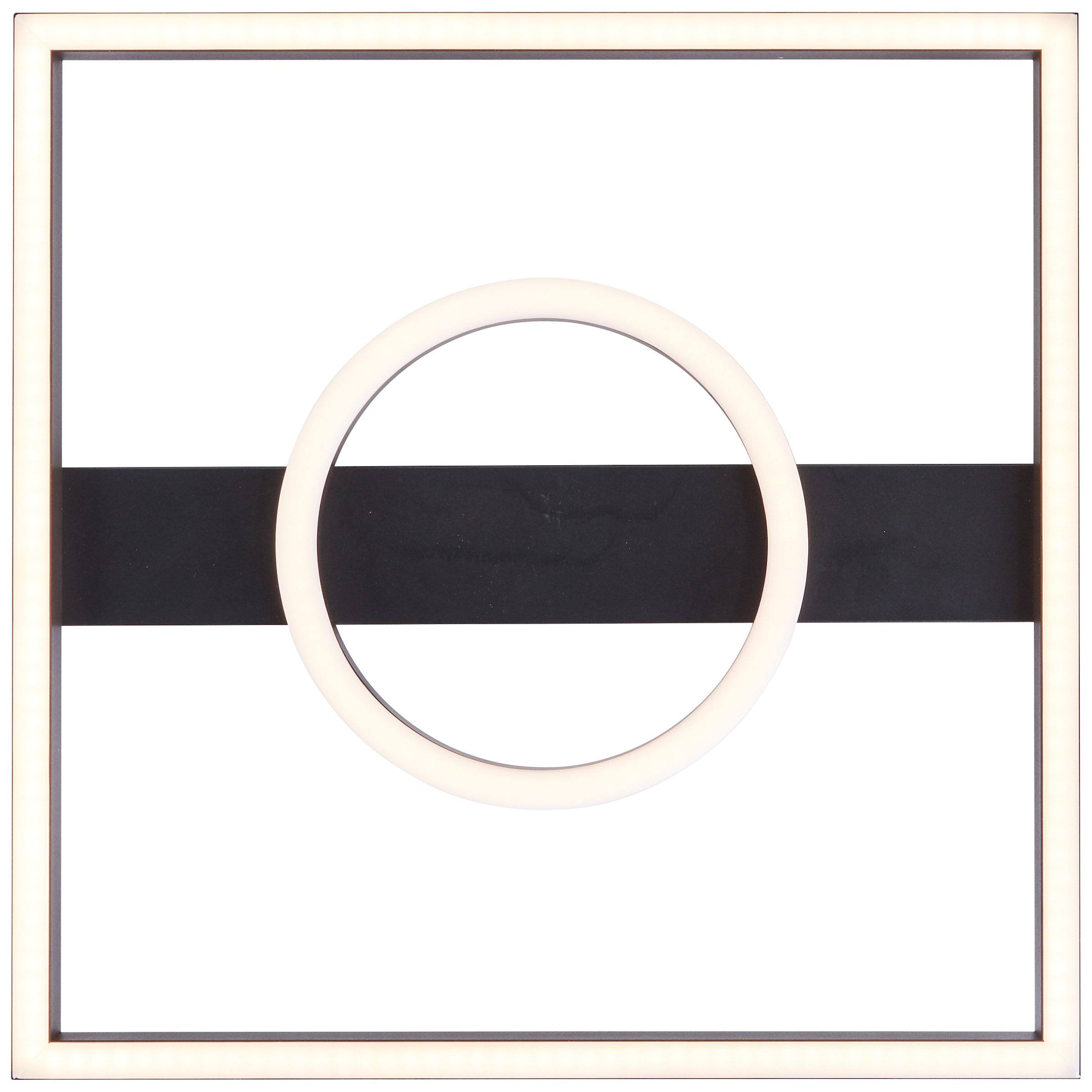 BreLight LED Deckenleuchte »Maureen«, 40 x 40 cm, 2700 lm, 3000 K warmweiß, Metall, schwarz