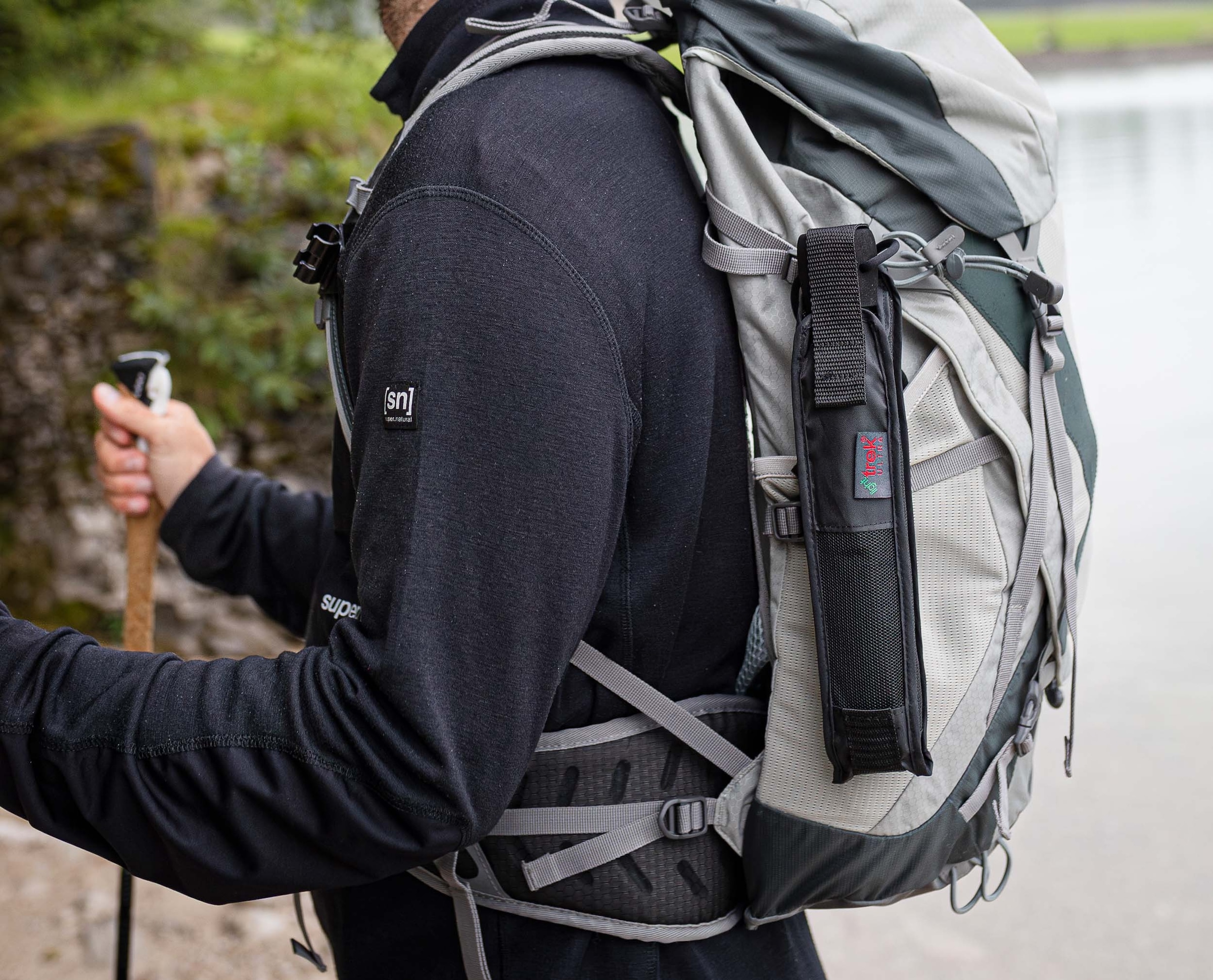 EuroSCHIRM® Taschenregenschirm »light trek® ultra, schwarz«, besonders leicht, kompakte Größe