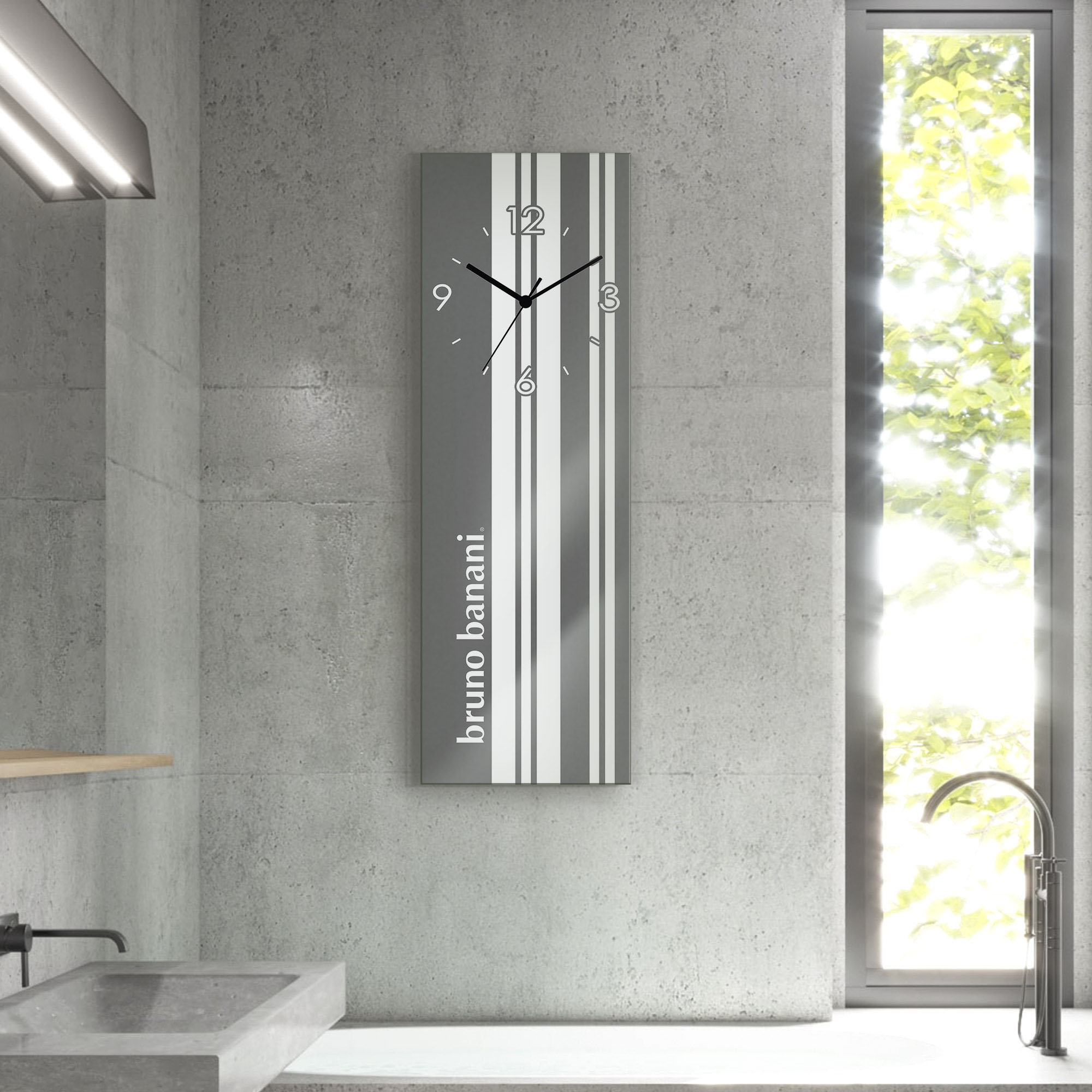 Wanduhr »Stripes auf Glas«, analog, 20 cm