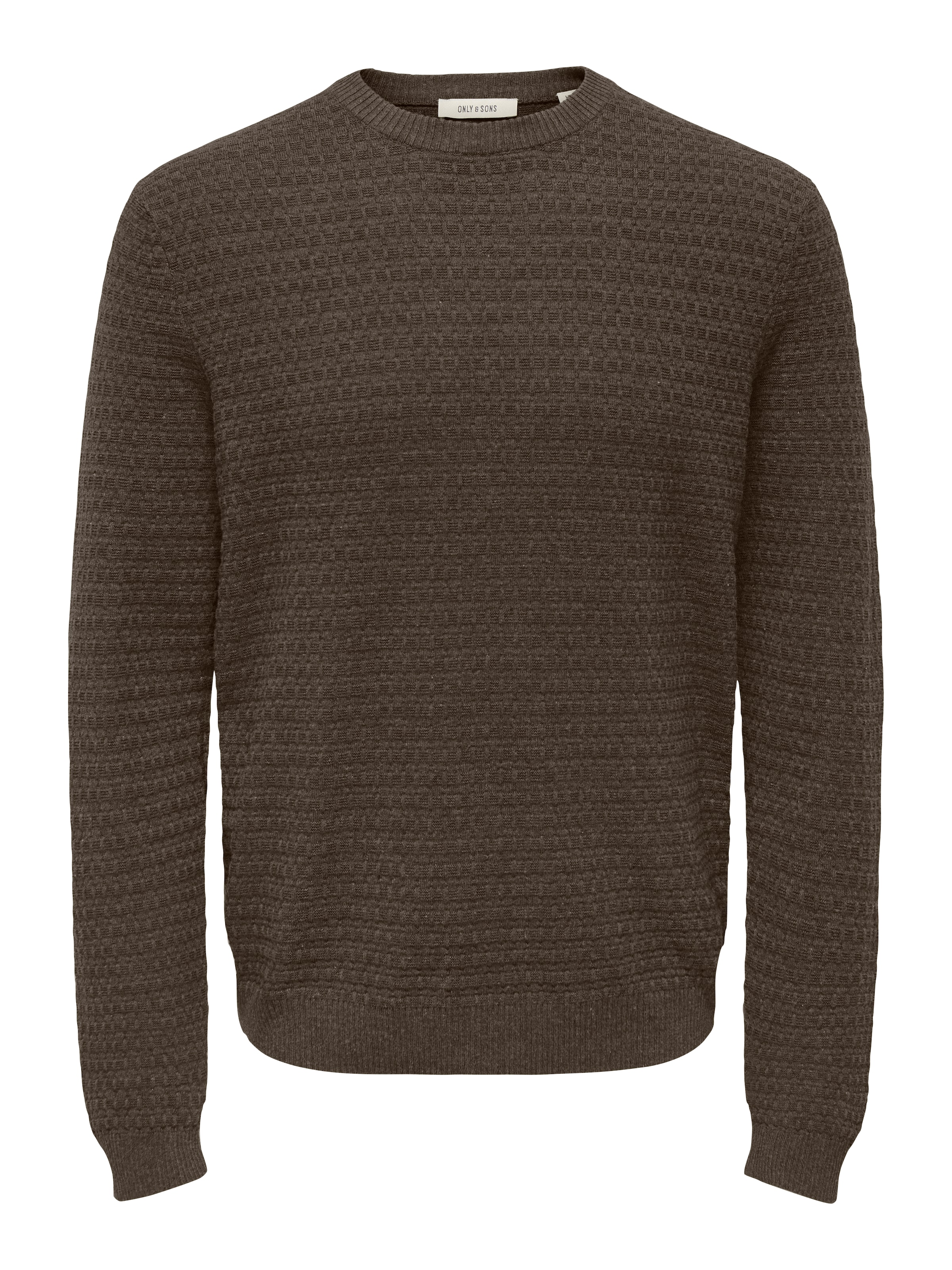 ONLY & SONS Rundhalspullover »ONSLOUI LS STRUCTURE CREW REG NOOS« Baumwollmischung, regular fit