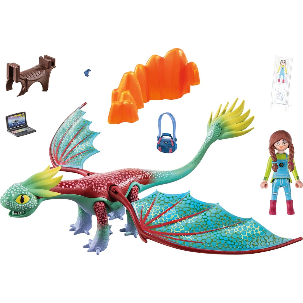 Playmobil® Konstruktions-Spielset »Dragons: The Nine Realms - Feathers & Alex (71083)«, (14 St.)