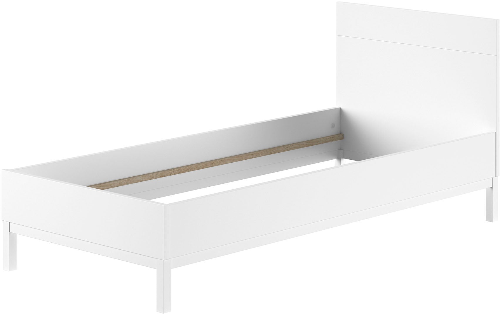 Vipack Einzelbett »in gradlinigem Design, glattem Kopfteil und pflegeleichter Oberfläche«, 90x200, komfortable Liegehöhe, vielseitig, weiß lackiert