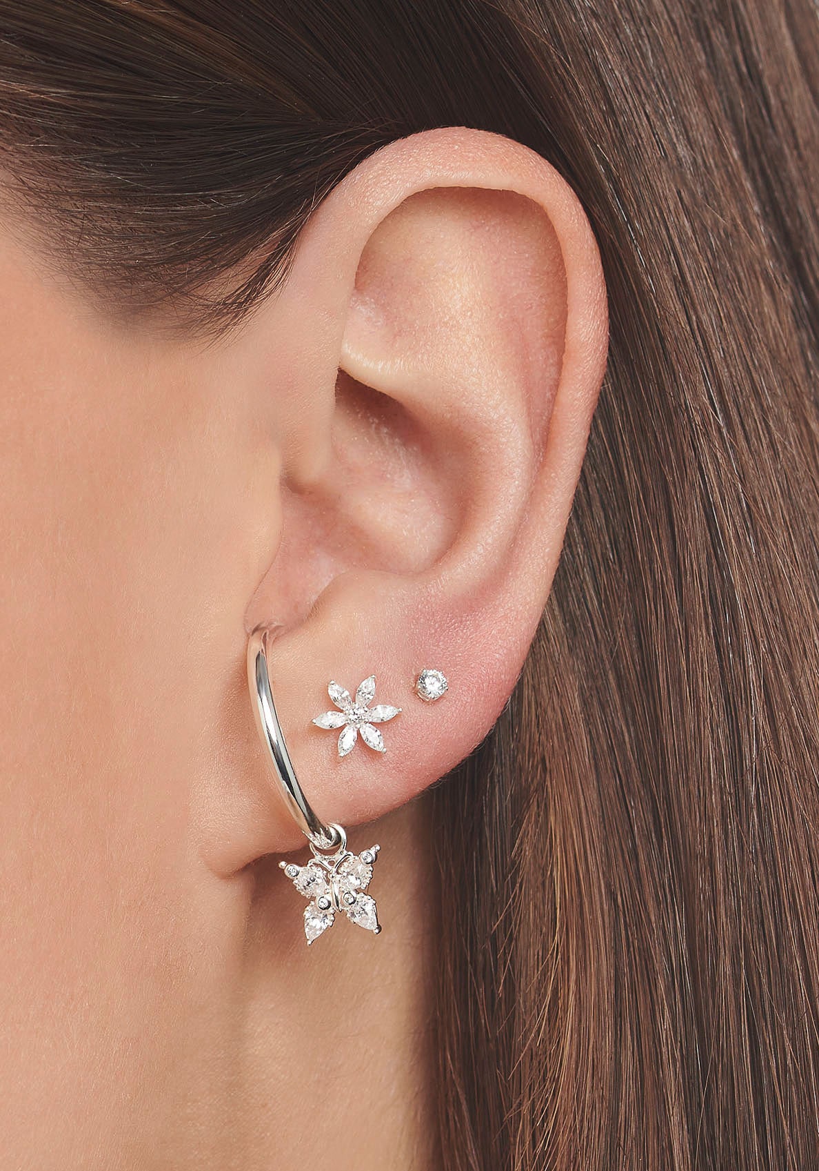 THOMAS SABO Single-Ohrstecker »Blume, H2196-051-14«, mit Zirkonia (synth.)