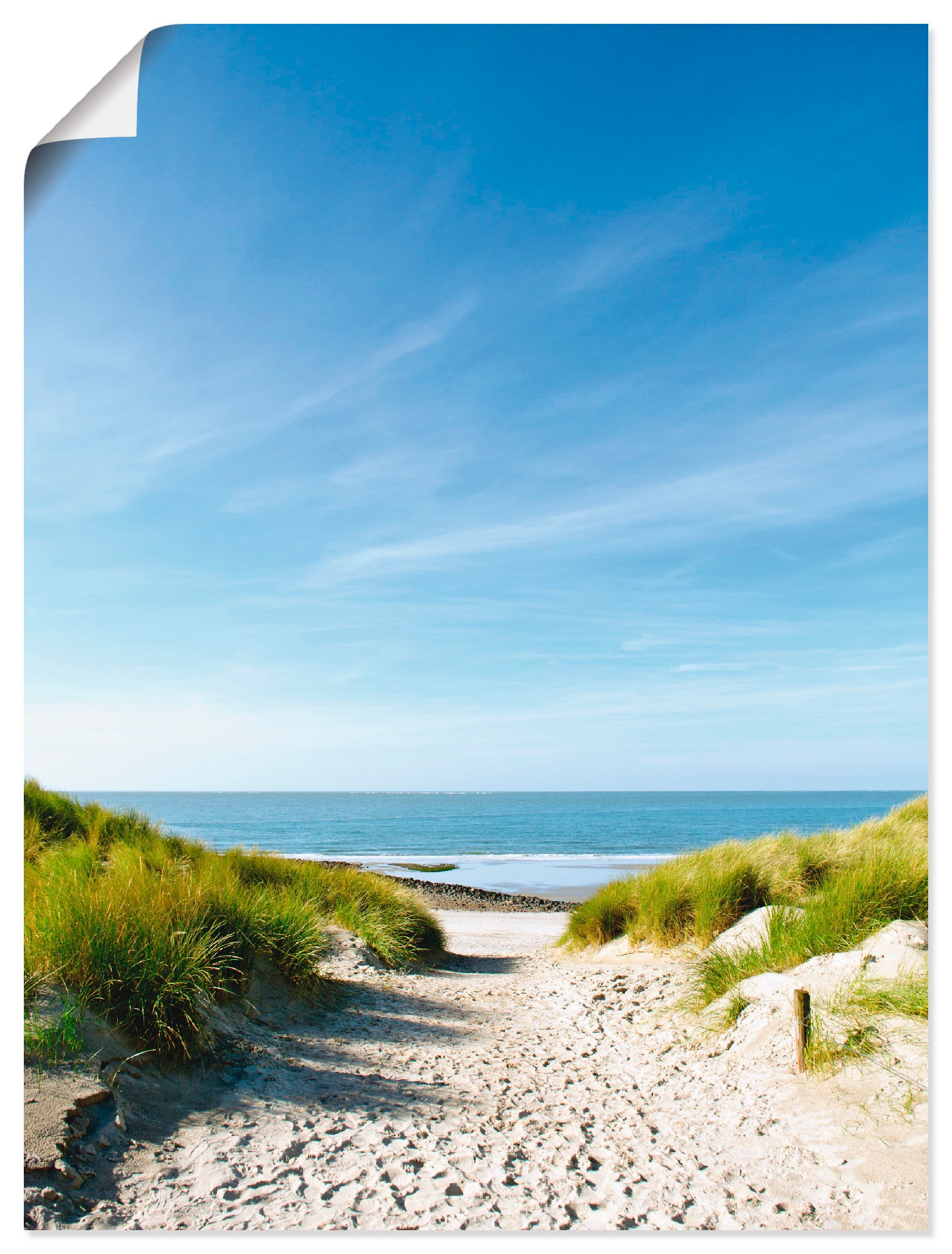 Artland Wandbild »Strand mit Sanddünen und Weg zur See«, Strand, (1 St.), a günstig online kaufen