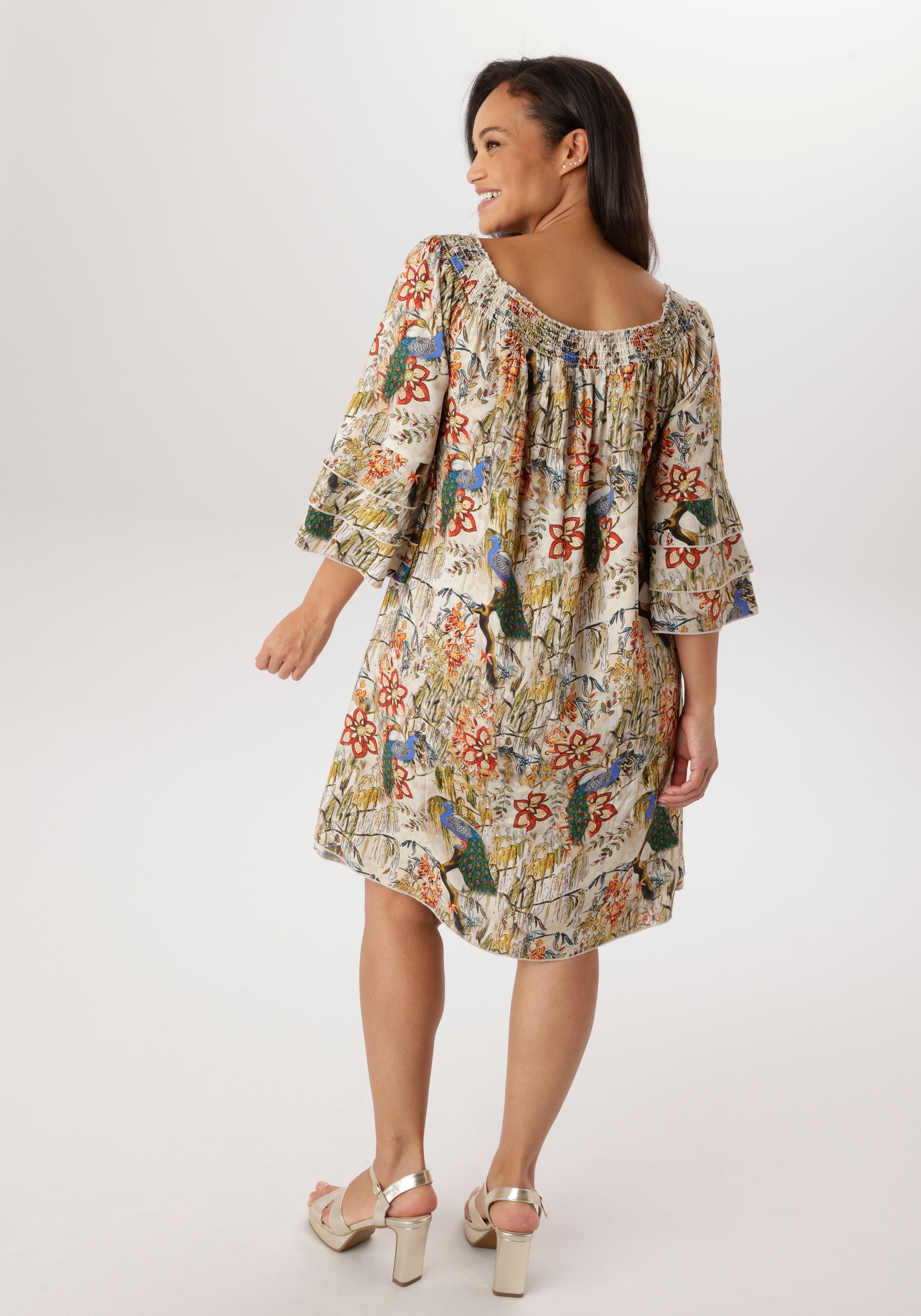 Aniston PLUS Blusenkleid mit Gummizug am Ausschnitt- NEUE KOLLEKTION