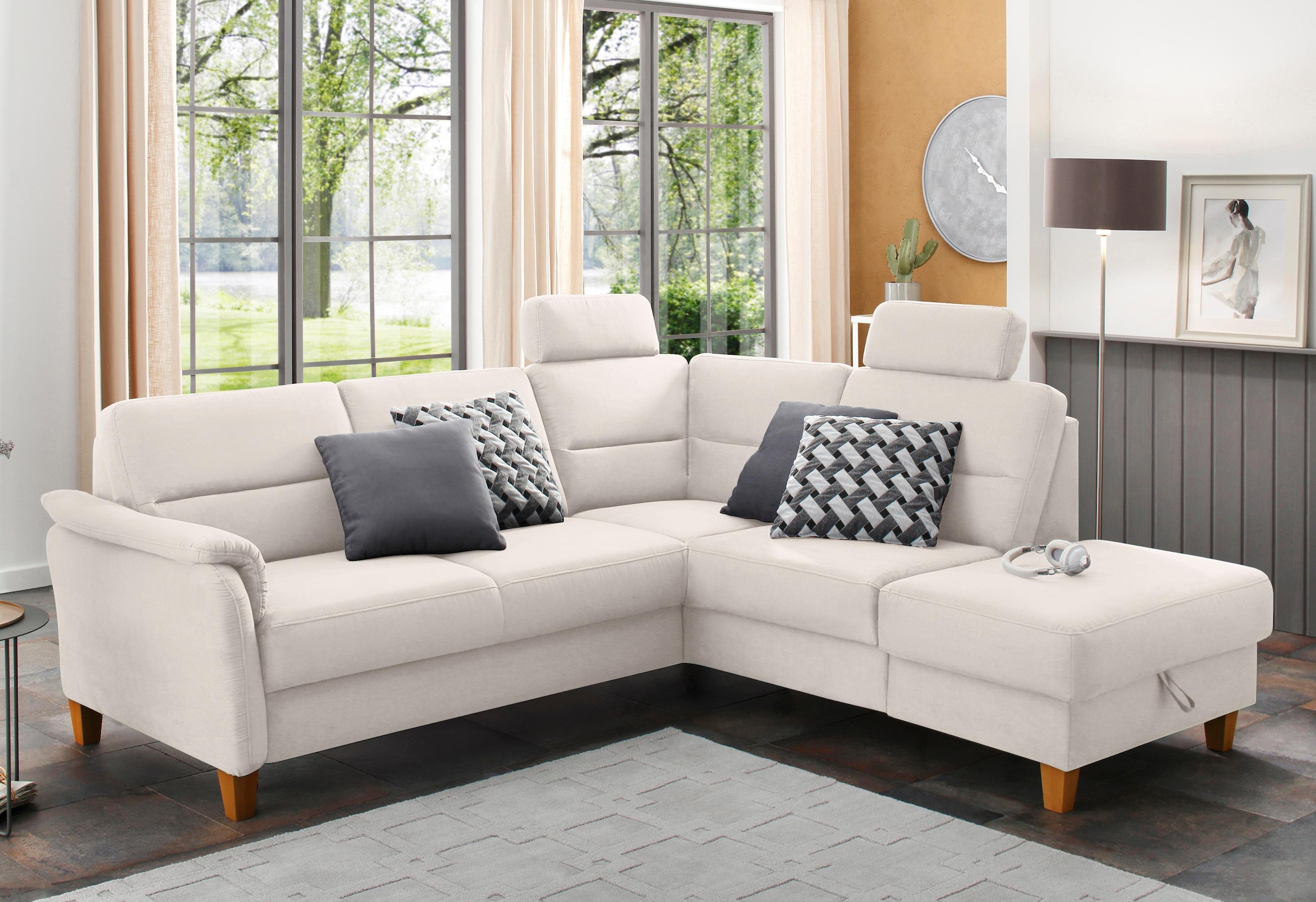 Home affaire Ecksofa »Palmera L-Form, B: 236 cm« optional Bettfunktion & Be günstig online kaufen