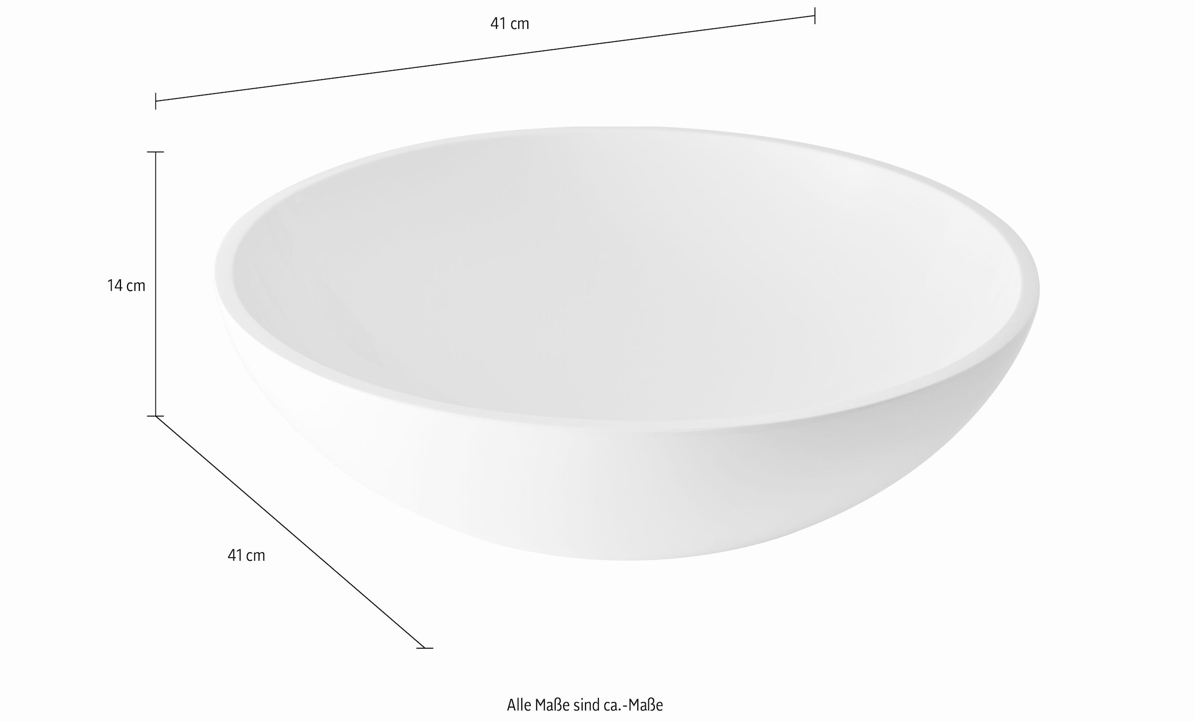 Guido Maria Kretschmer Home&Living Waschbecken »Como«, Aufsatzwaschbecken, 41 cm