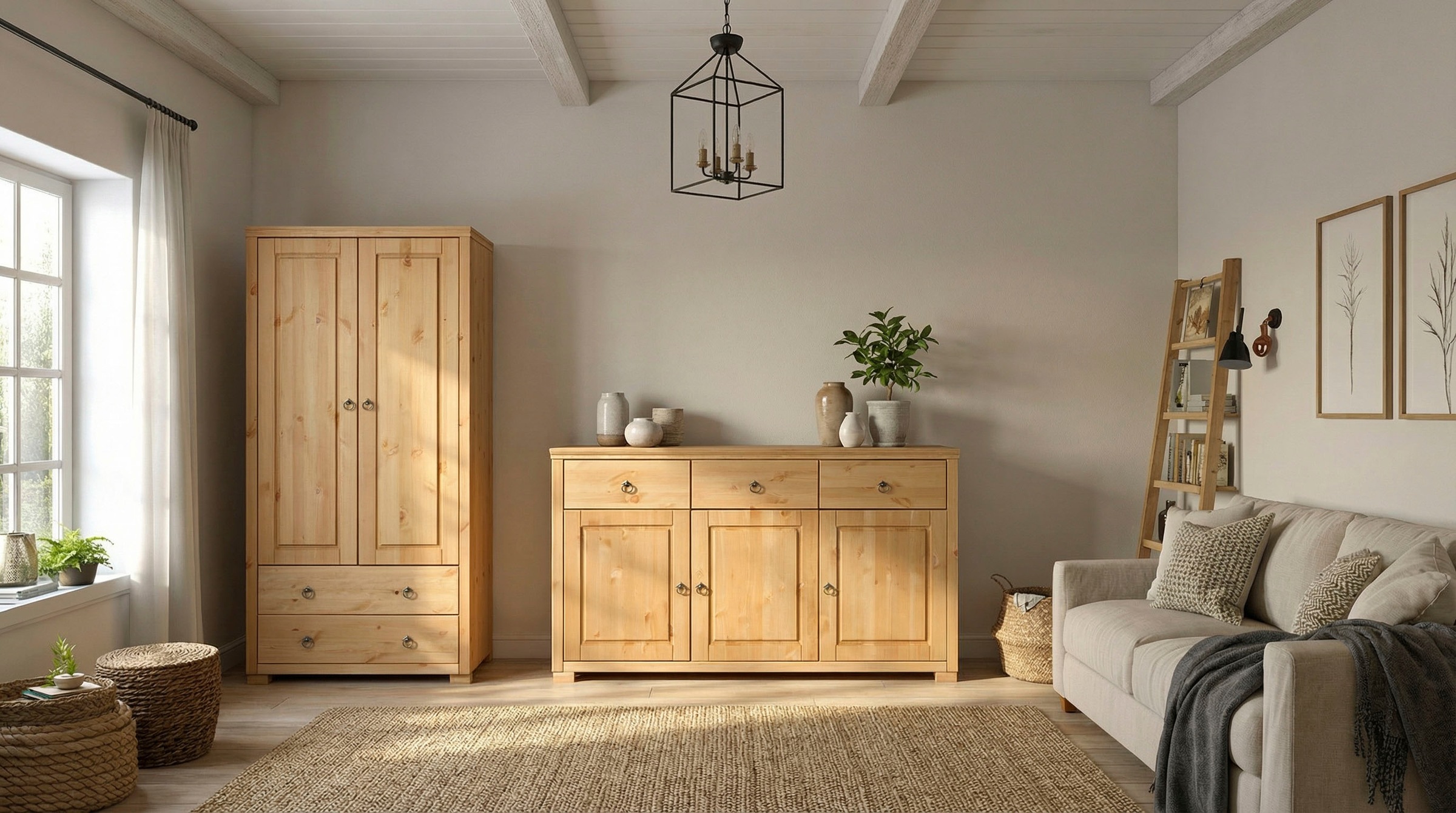Home affaire Sideboard »Gotland« Kommode, Breite 147 cm, aus massiver Kiefer, FSC®