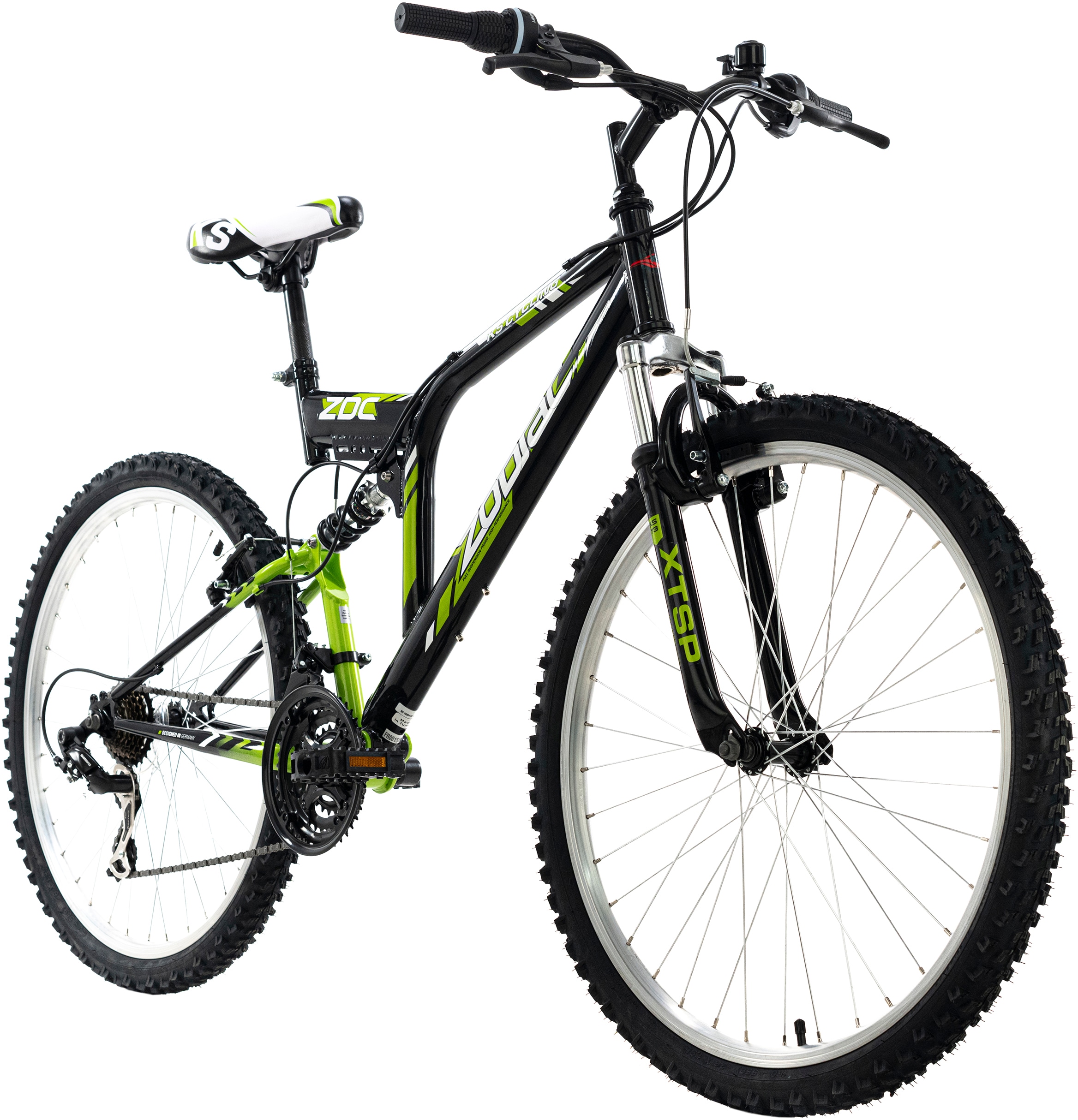 KS Cycling Mountainbike »Zodiac«, 21 Gang, Shimano, Tourney Schaltwerk, Kettenschaltung, für Damen und Herren, Kettenschaltung
