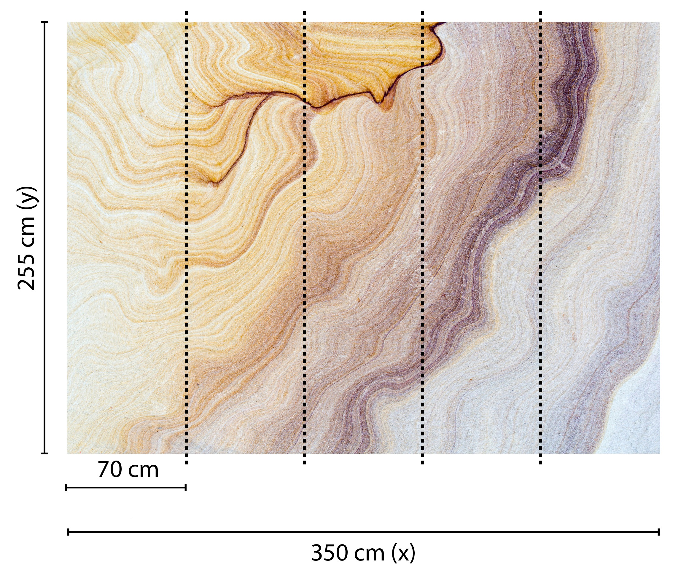 living walls Fototapete »Designwalls Marble Waves«, Vlies, Wand, Schräge, Decke