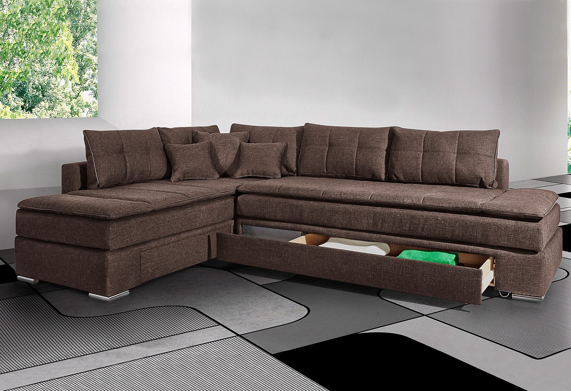 INOSIGN Ecksofa »Boxspringbett Night & Day L-Form mit Dauer-Schlaffunktion günstig online kaufen