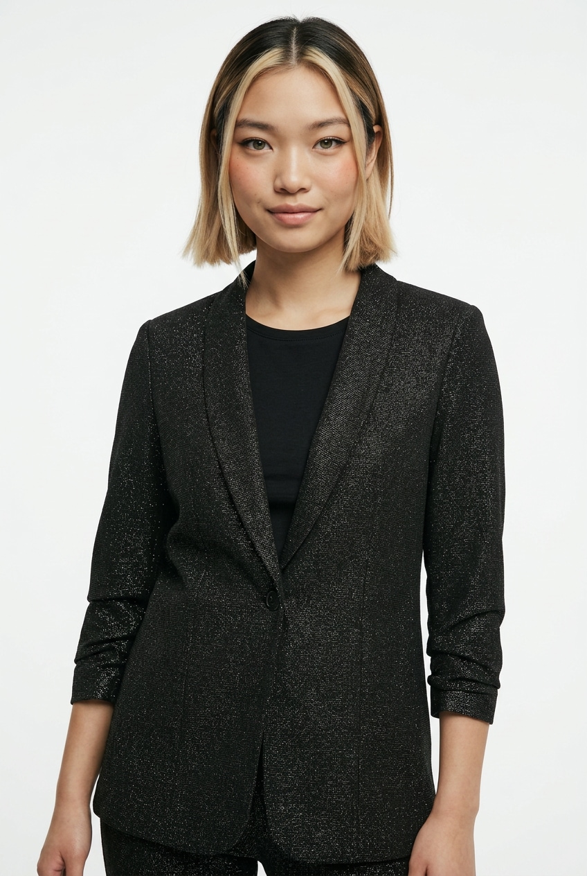 pieces Longblazer »PCBOSELLA 3/4 GLITTER BLAZER NOOS«