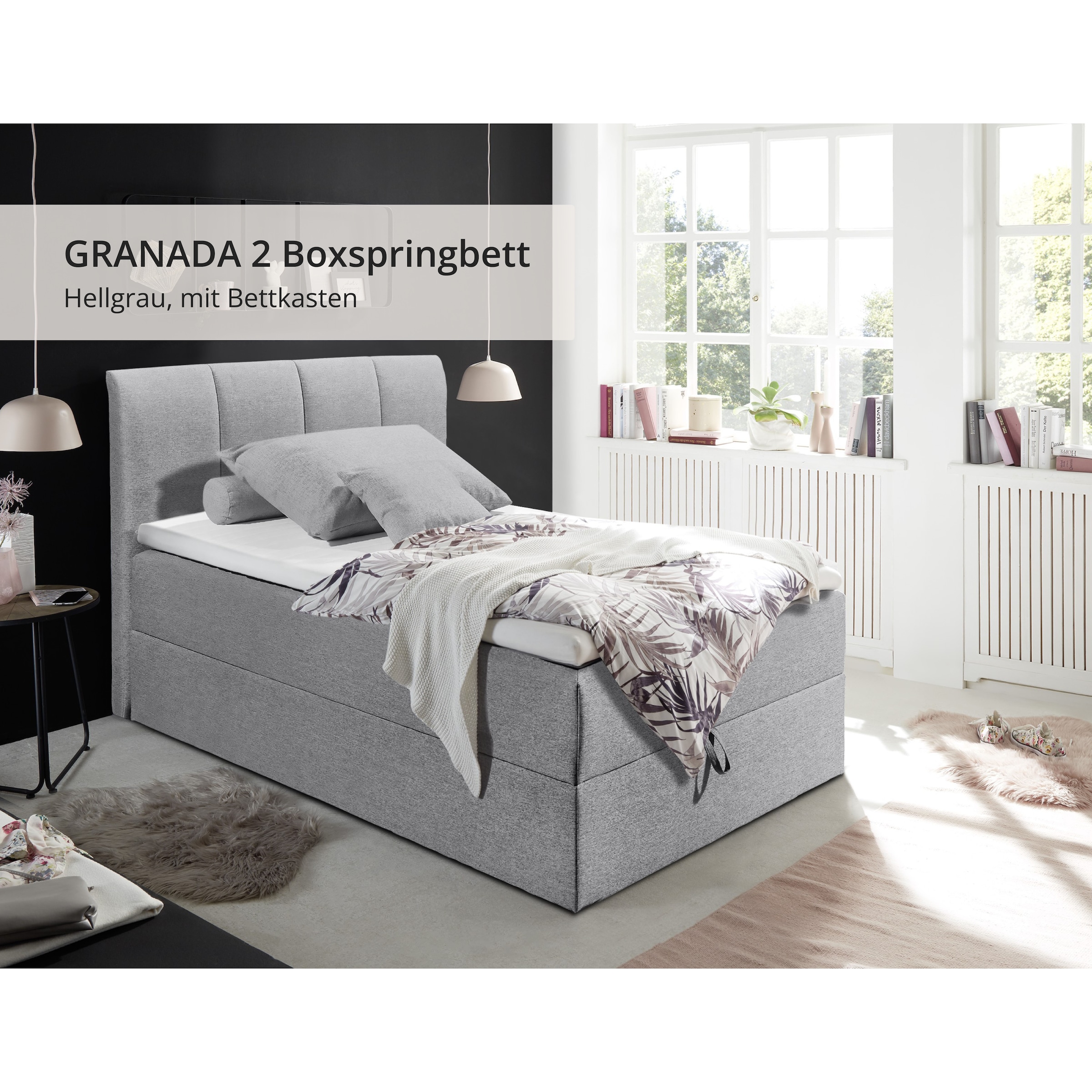 ED EXCITING DESIGN Boxbett »"Granada" OTTOs Choice, Topseller inkl. Bettkasten und Topper« erhältlich in den Größen 120x200cm & 180x200cm