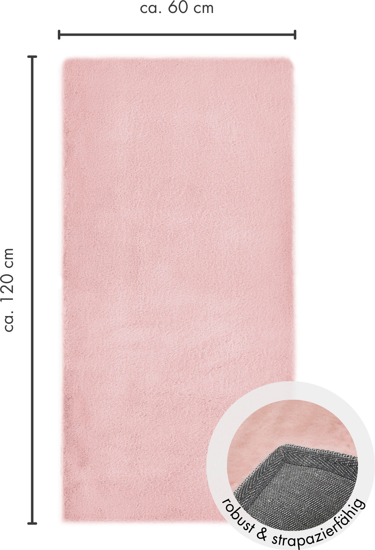 LUXOR living Fellteppich »Novara«, rechteckig, 30 mm Höhe, Kunstfell, Kaninchenfell-Haptik, besonders weicher Hochflor