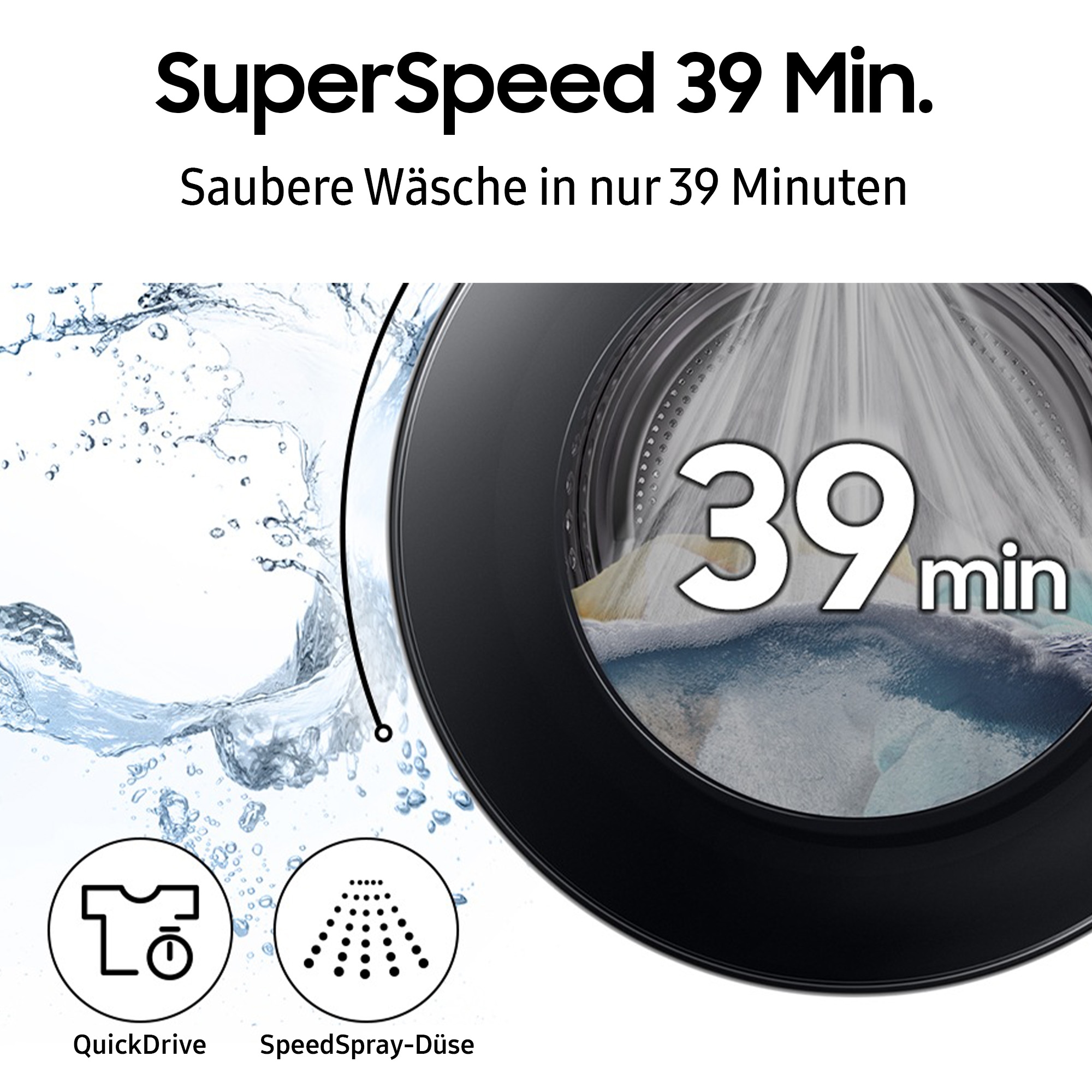 Samsung Waschmaschine WW8400D »WW11DB8B95GB«, 11 kg, 1400 U/min