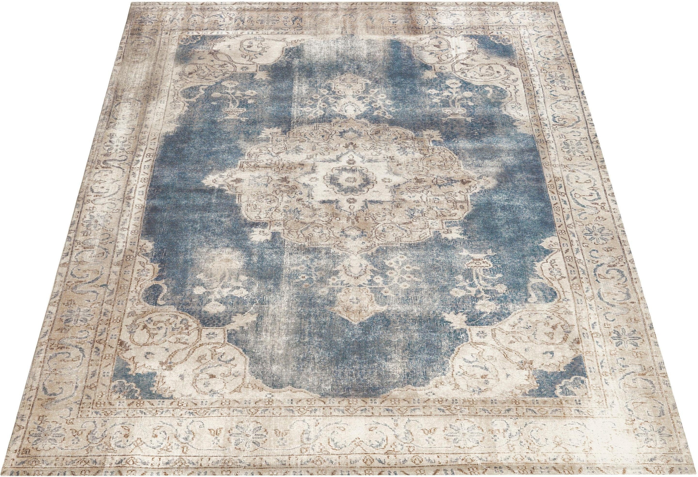 my home Teppich »Rayan«, rechteckig, 9 mm Höhe, Orient-Design, Vintage, Kurzflor, Teppich mit Bordüre