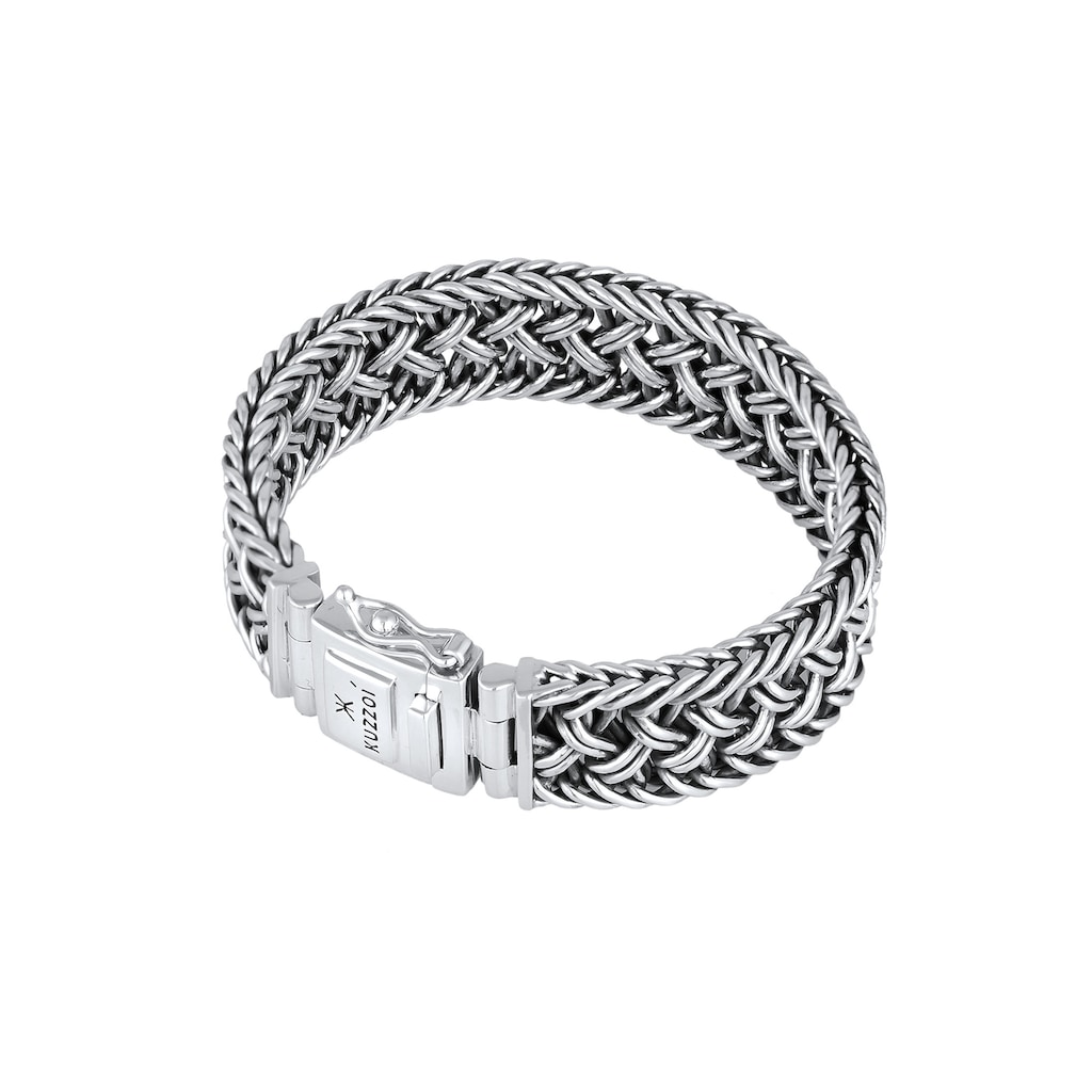 Kuzzoi Armband »Herren Silber Maskulin Oberfläche oxidiert«