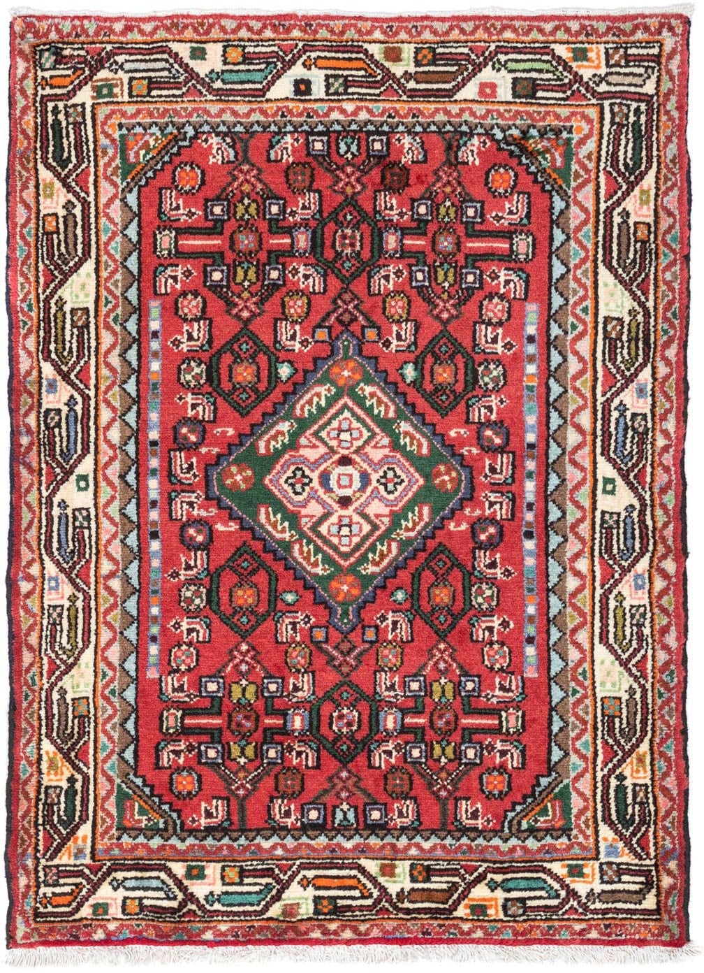 morgenland Wollteppich »Hosseinabad Medaillon Rosso scuro 136 x 82 cm«, rec günstig online kaufen