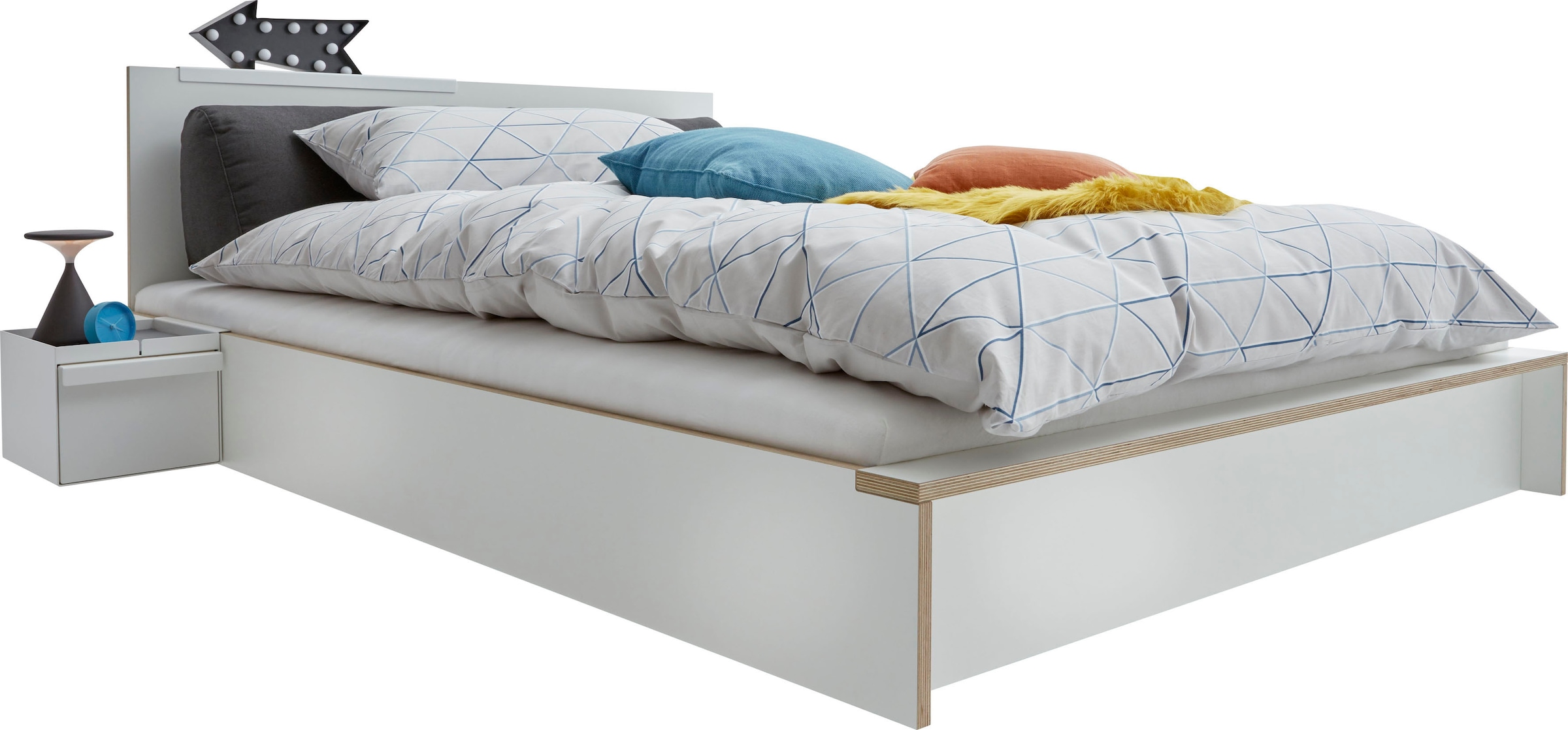 Bild von Müller SMALL LIVING Einzelbett »FLAI HIGH«, Überlänge Liegefläche 220 cm, Komfort Höhe 40 cm ohne Kopfteil