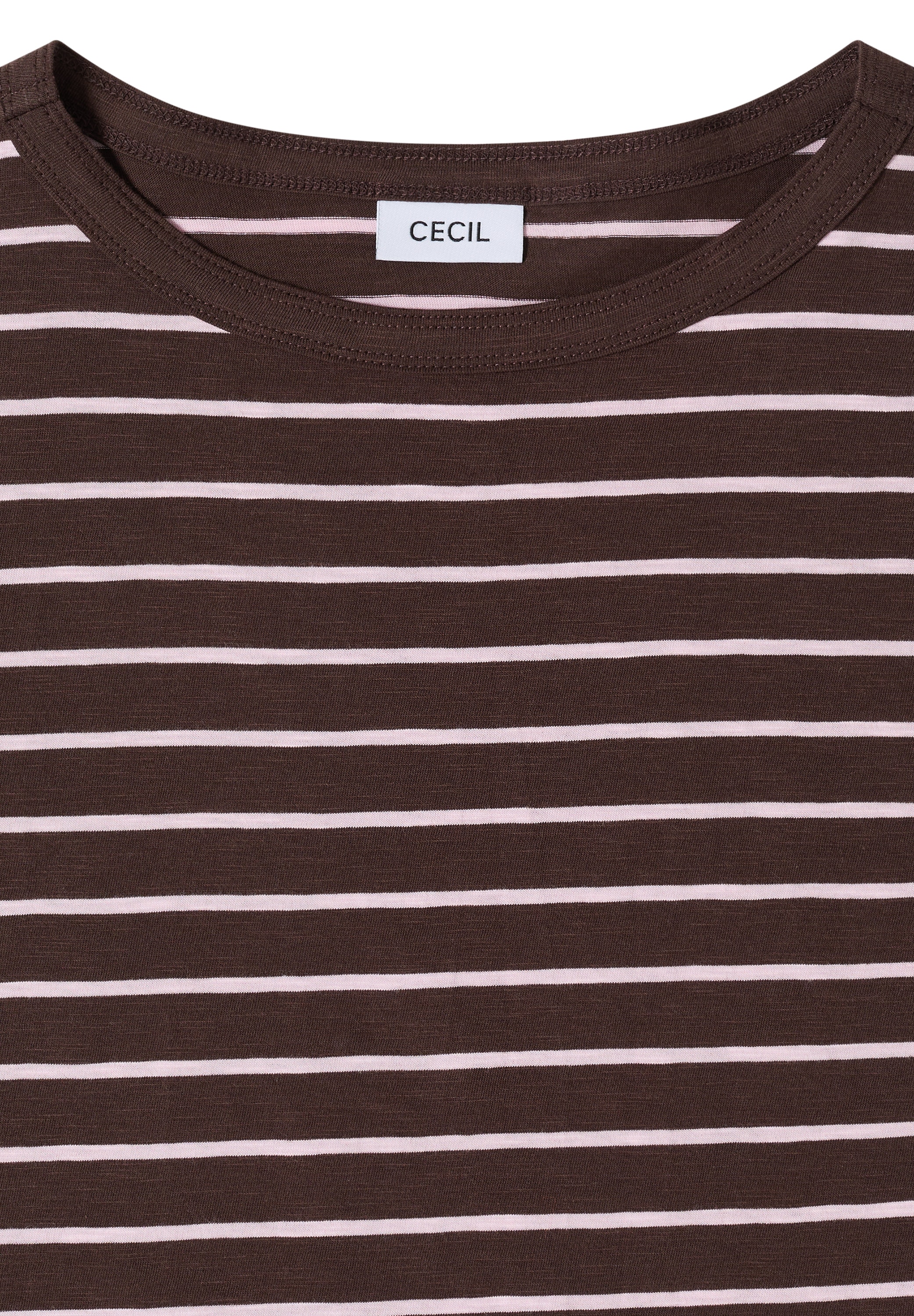 Cecil Rundhalsshirt Sommershirt im Streifen-Look