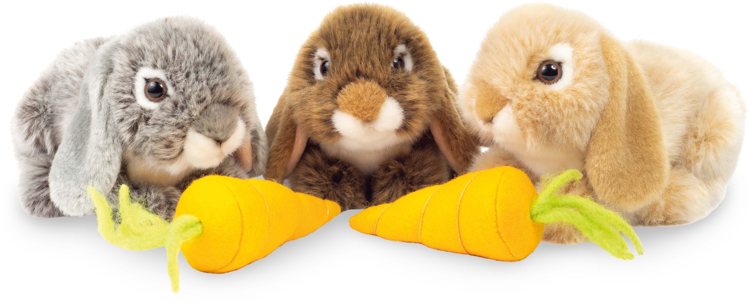 Teddy Hermann® Kuscheltier »Widderkaninchen 18 cm, grau«, zum Teil aus recyceltem Material
