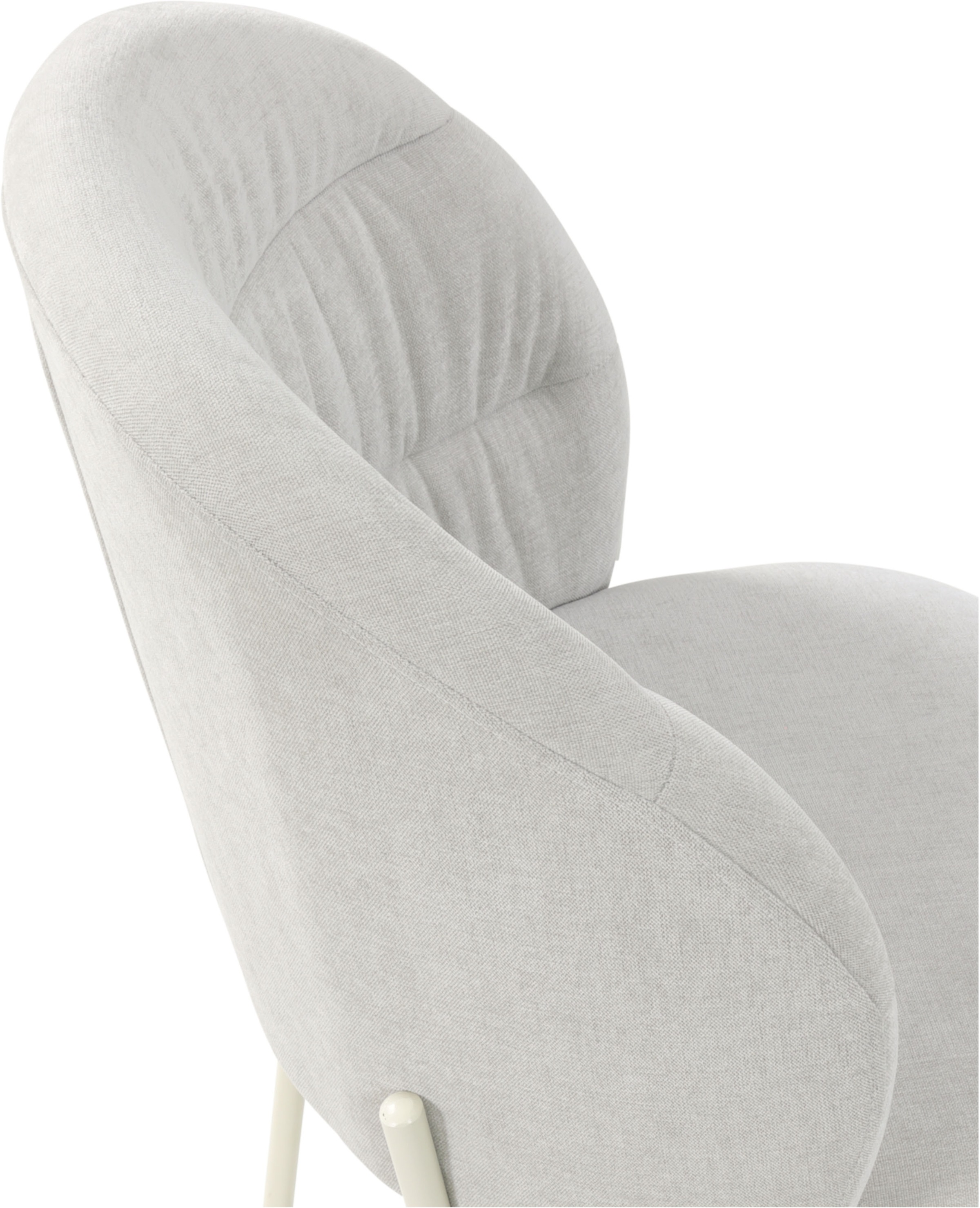 TOM TAILOR HOME 4-Fußstuhl »LEAF CHAIR«, (Set), 2 St., Chenille, 4-Fußgestell, Raffung in der Rückenlehne