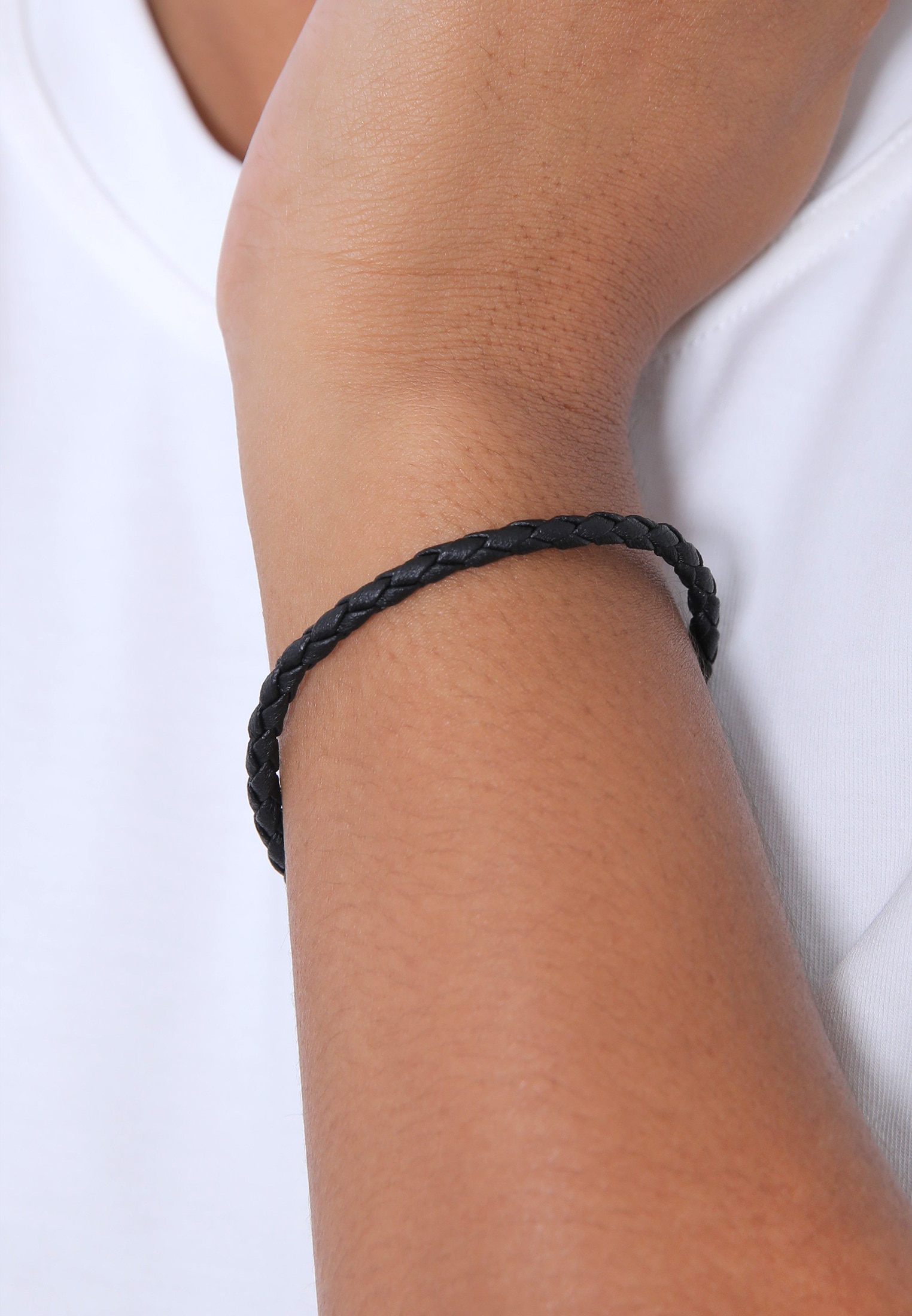 Nenalina Armband »Bead Anhänger Bettelarmband Fake Leder 925 Silber«