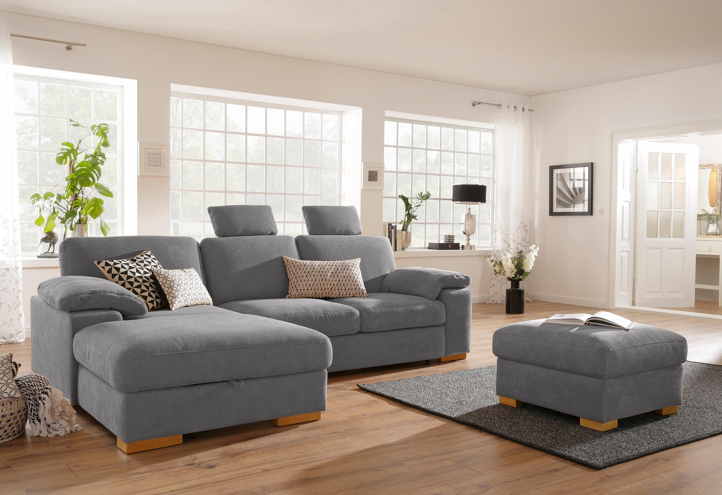 Home affaire Ecksofa »Ventura L-Form«, wahlweise mit Bettfunktion und Bettf günstig online kaufen