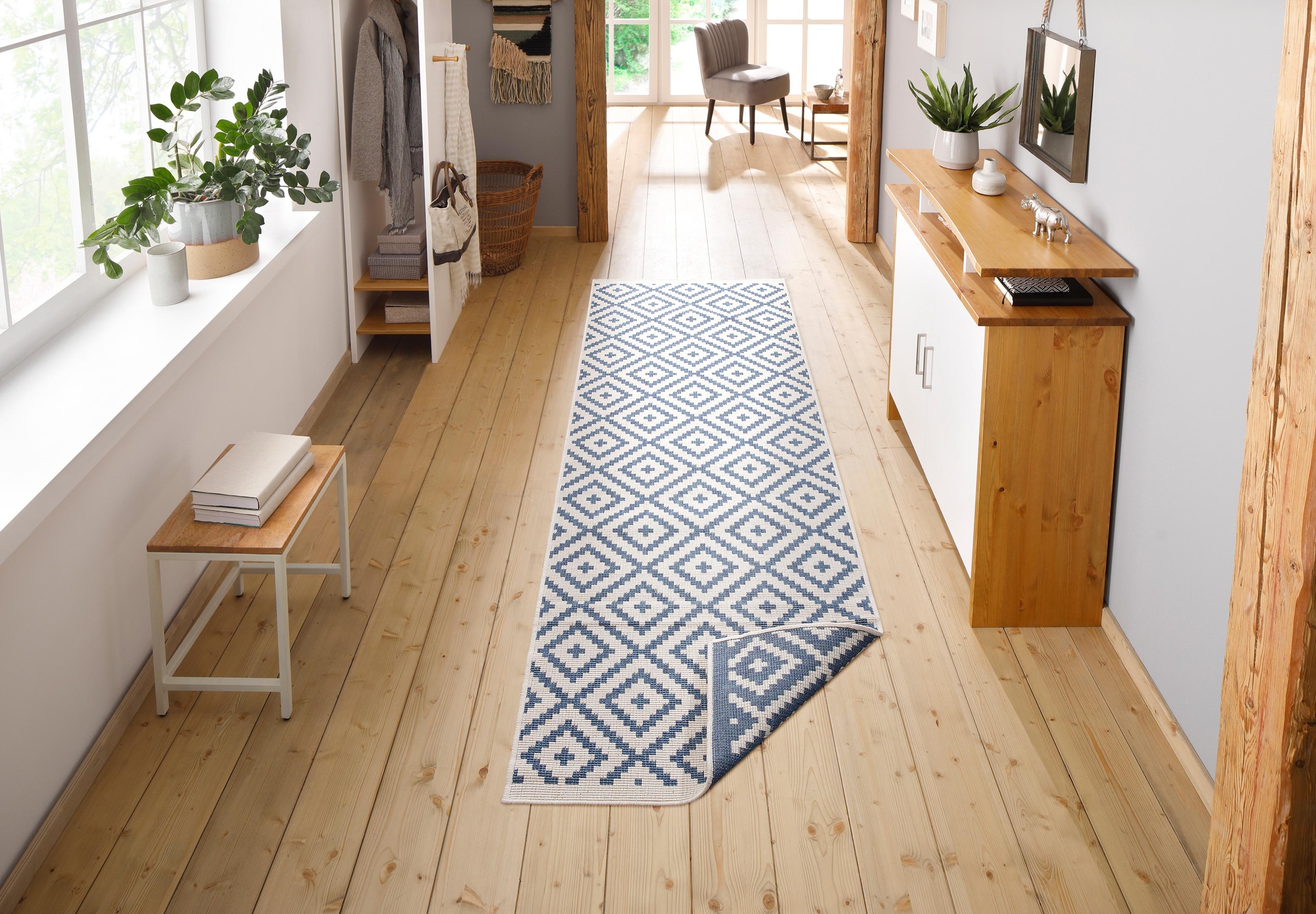 2. Bild von my home Läufer »Ronda Wendeteppich«, rechteckig, Sisal-Optik, Flachgewebe, In- und Outdoor, geometrisches Boho Design
