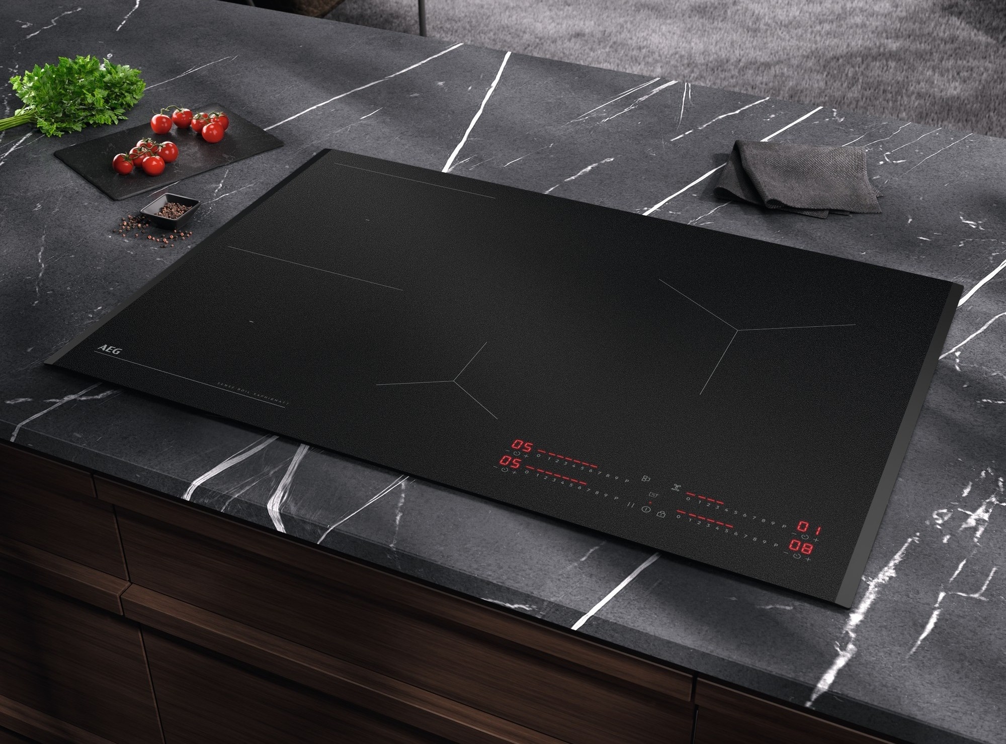 AEG Induktions-Kochfeld »TII84B1FFZ« SaphirMatt® - 10× kratzresistenter & Anti‑Fingerprint, Made in Germany